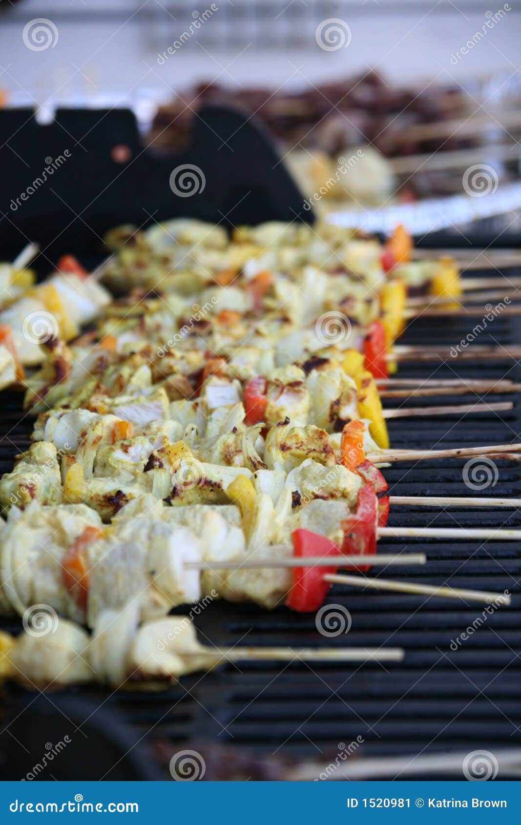 BBQ Grill with Kabobs stock image. Image of culinary, japan 1520981