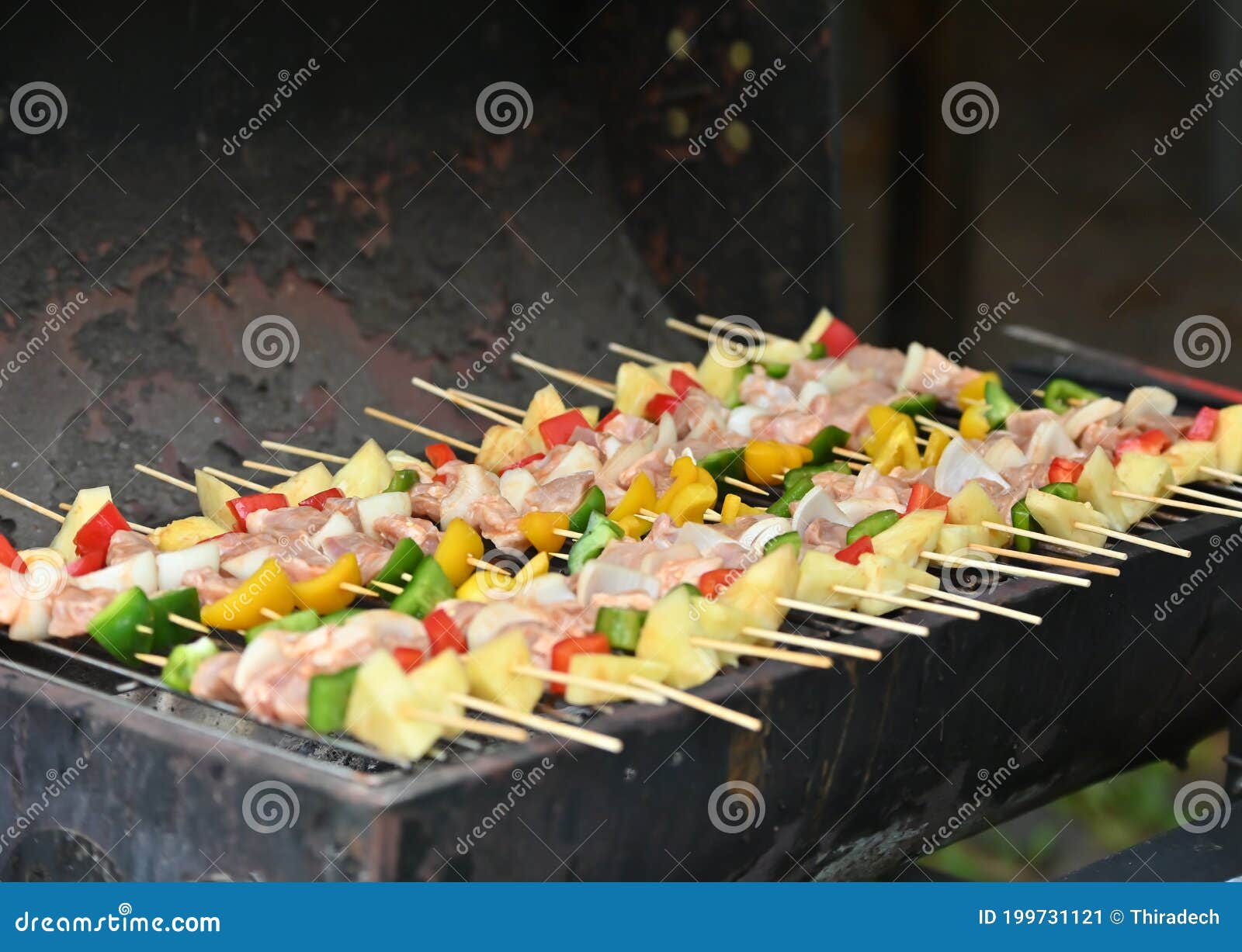 BBQ Grill, Thai stock image. Image of food, street, restaurant 199731121