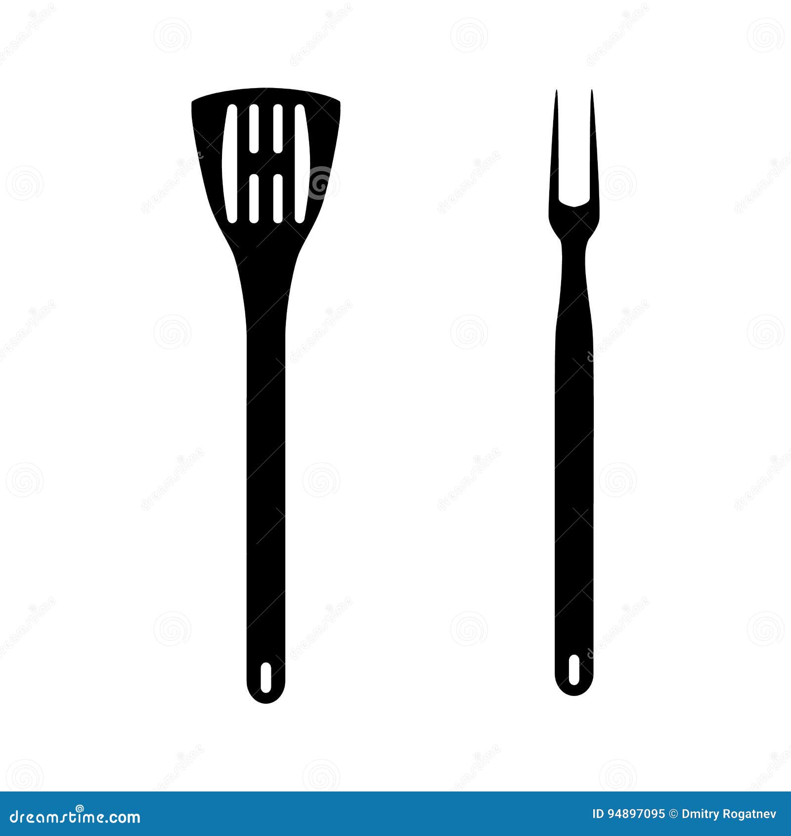 BBQ or grill tools icon. stock vector. Illustration of cook - 94897095