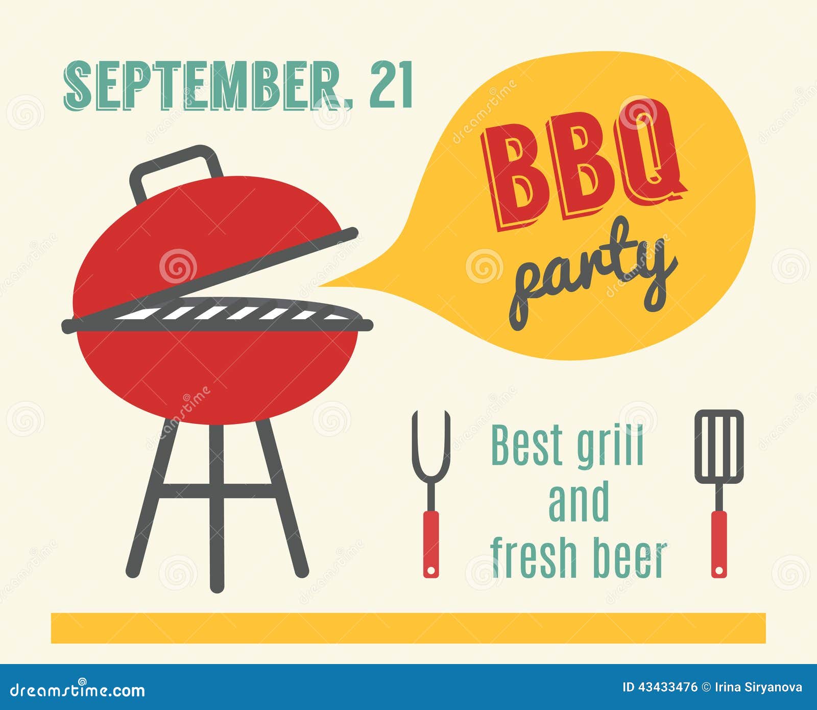 Bbq Party Barbeque And Grill Cooking Flat Design Stock Vector Illustration Of Rest Meeting 43433476