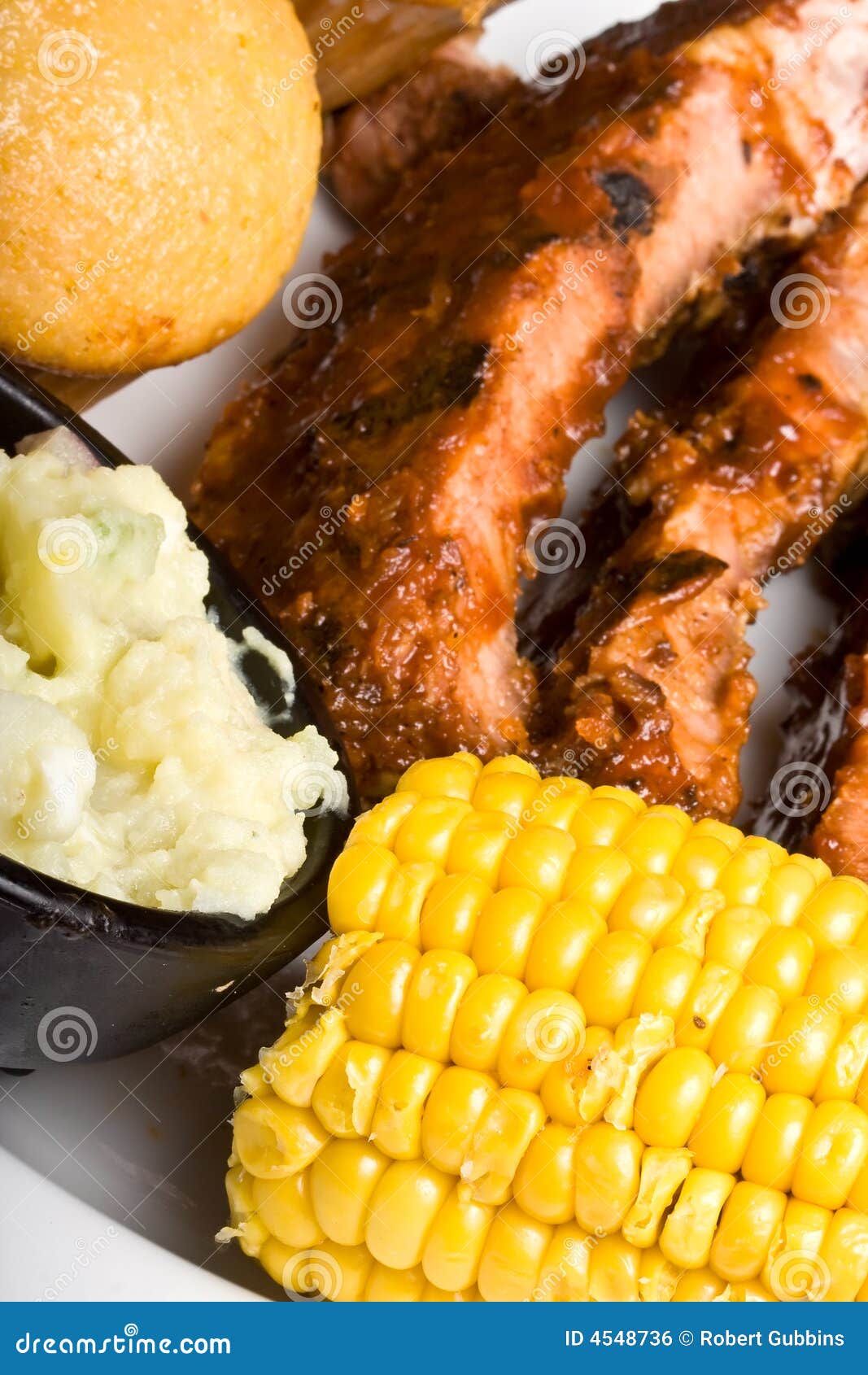 Bbq rib stock photo. Image of charred, dinner, food, juicy - 4548736