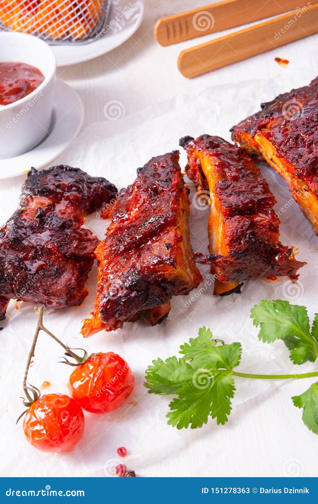 A BBQ Spare Ribs from a Charcoal Grill Stock Image Image of closeup, burnt 151278363