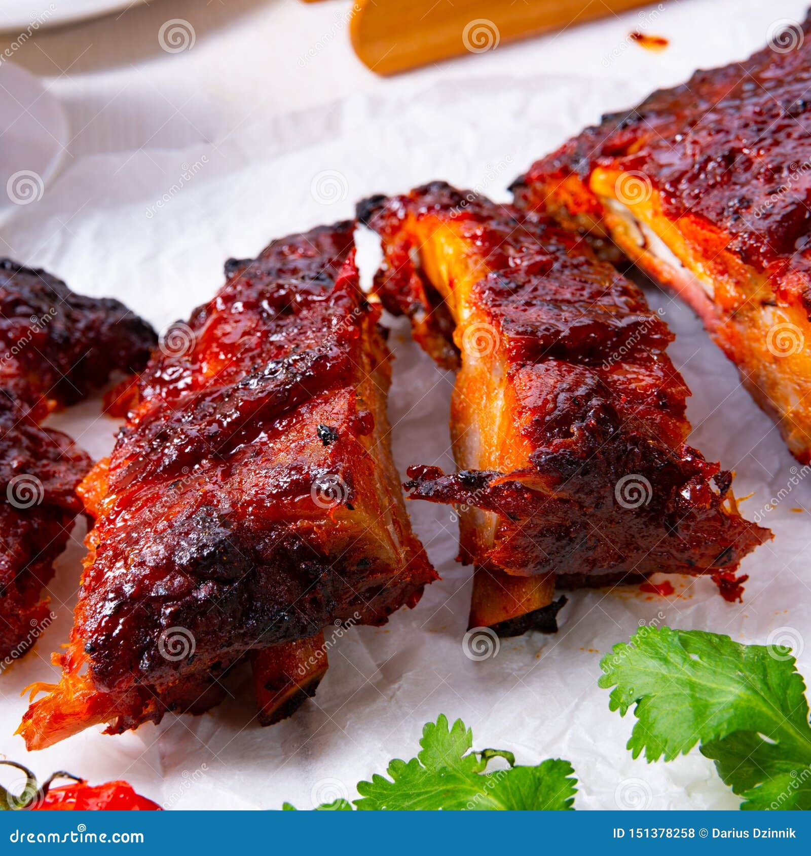 BBQ Spare Ribs from a Charcoal Grill Stock Photo Image of beef, grilled 151378258