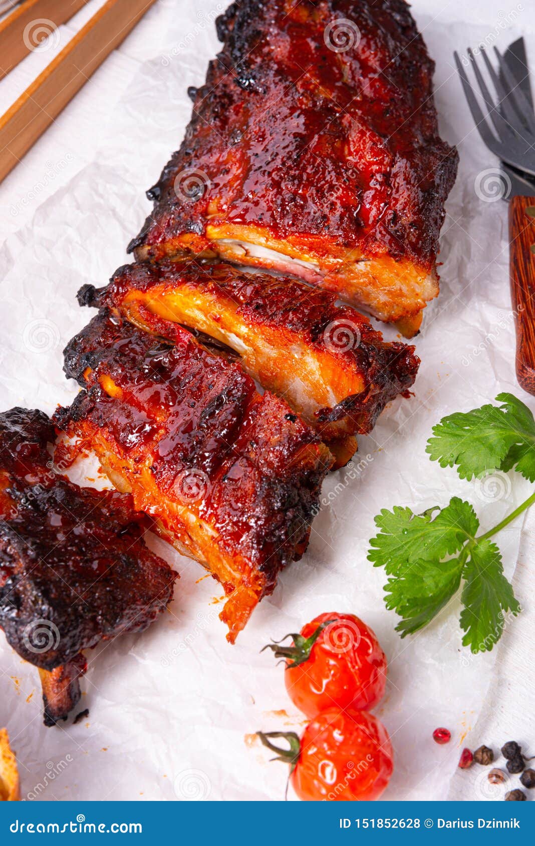 BBQ Spare Ribs from a Charcoal Grill Stock Photo Image of german, party 151852628