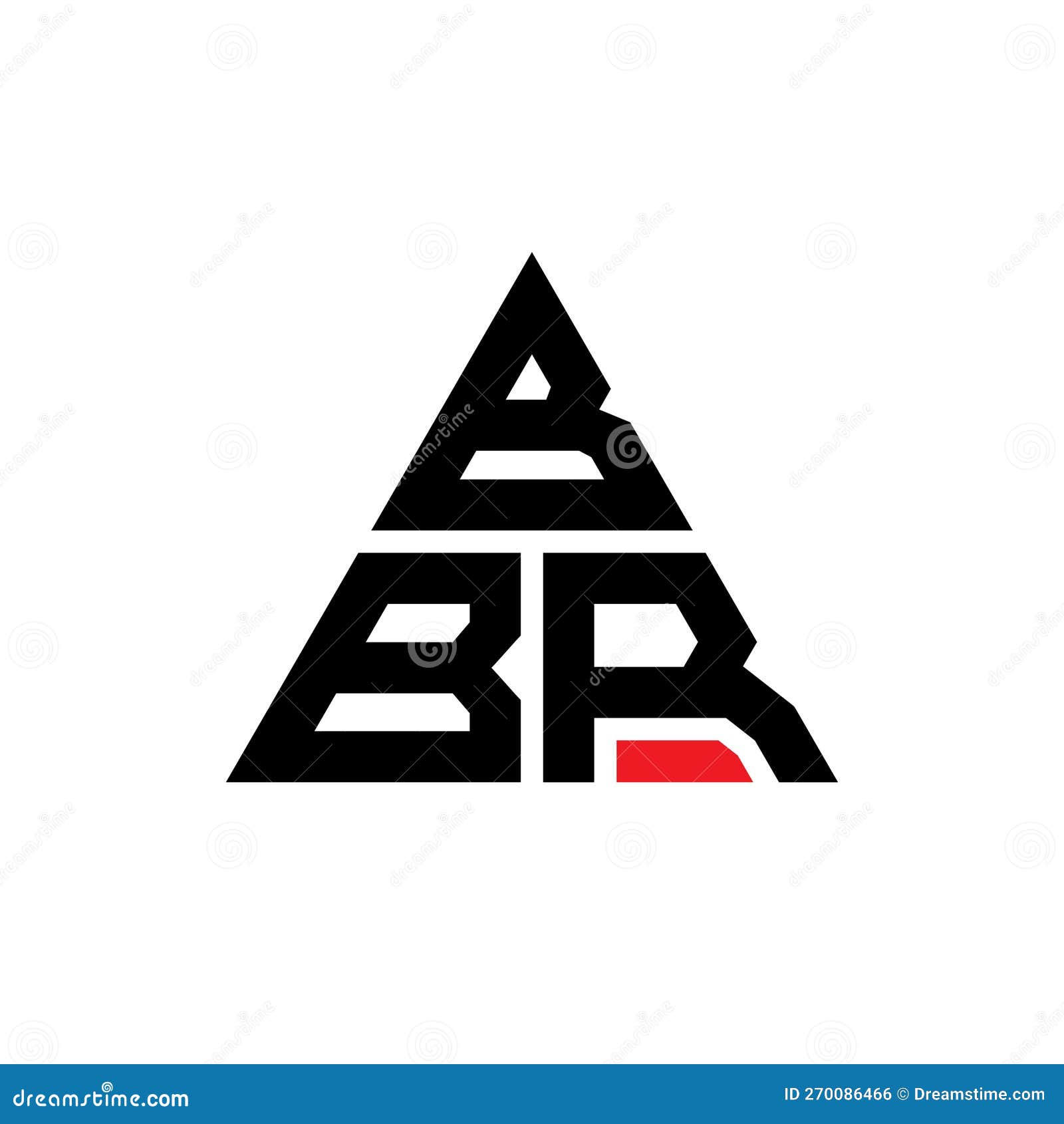 bbr triangle letter logo  with triangle . bbr triangle logo  monogram. bbr triangle  logo template with red
