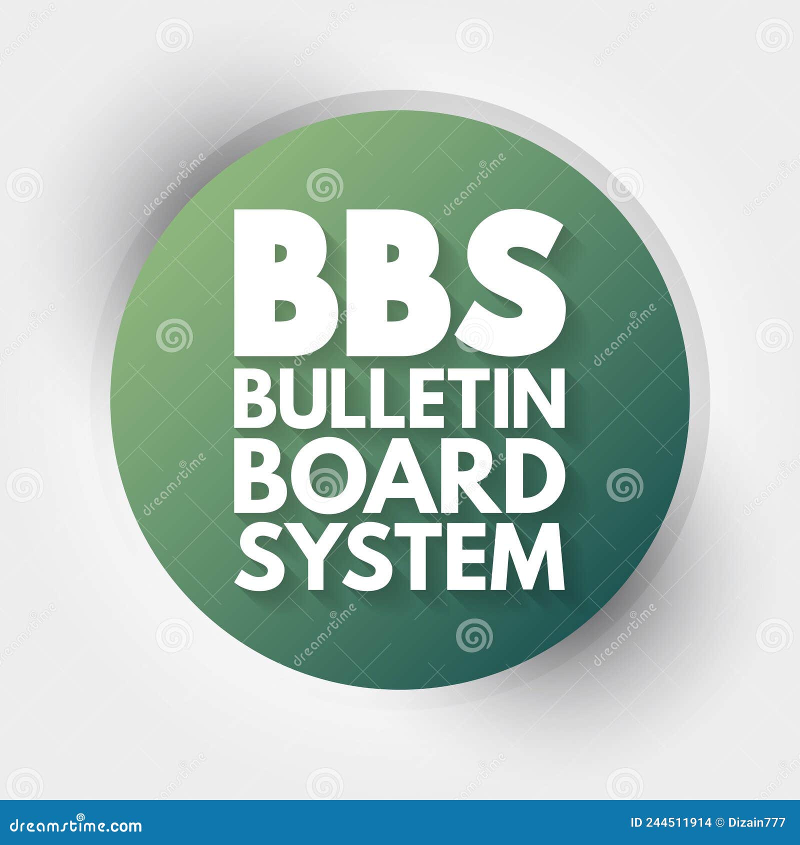 bbs - bulletin board system acronym, technology concept background