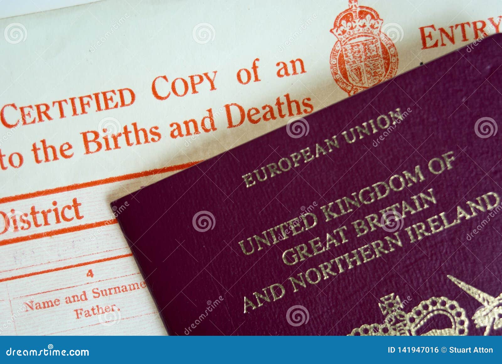 Bc And Passport Stock Photo Image Of Ireland Union 141947016