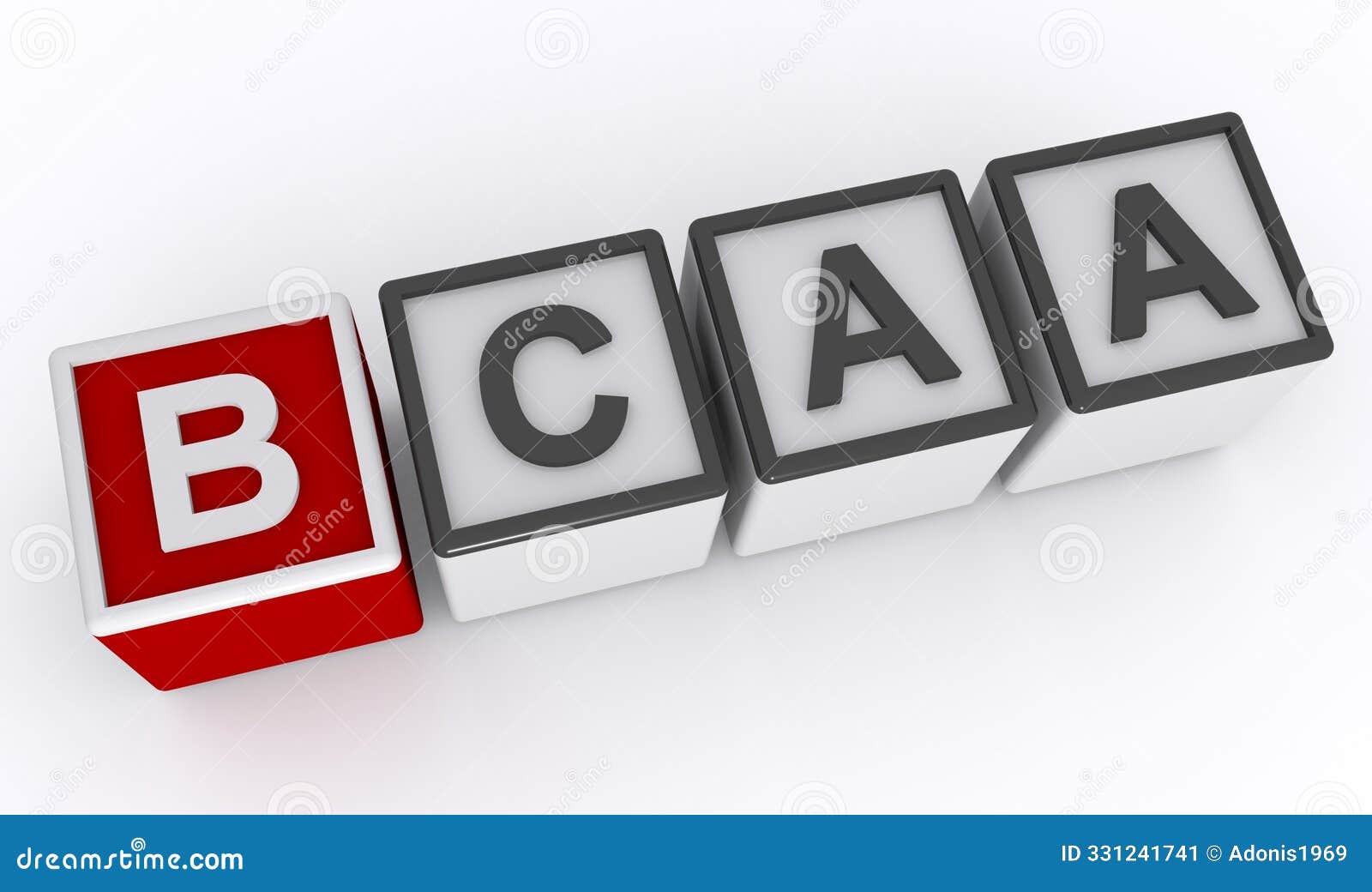 bcaa word block on white