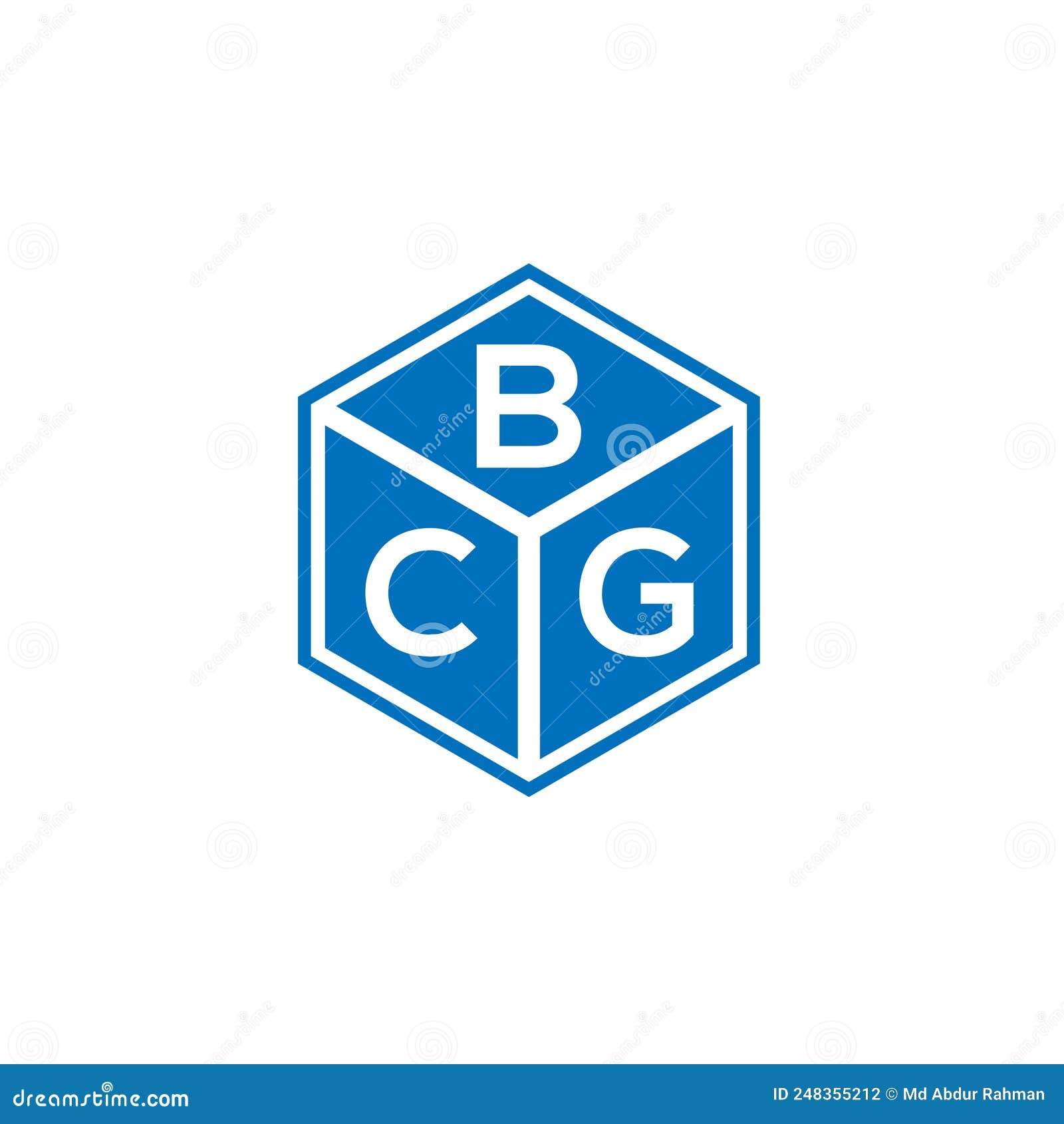 BCG Letter Logo Design on Black Background. BCG Creative Initials