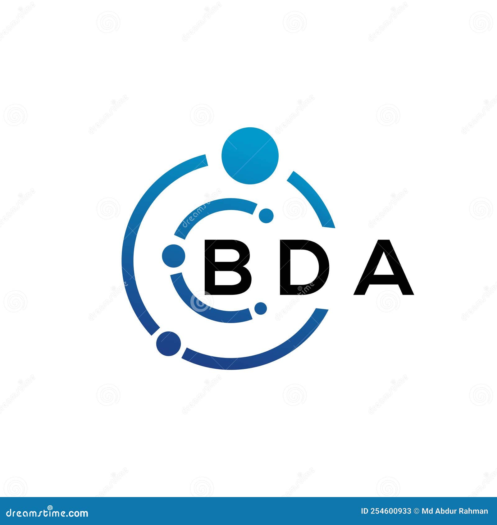 BDA abstract technology logo design on white background. BDA creative  initials letter logo concept. 19867216 Vector Art at Vecteezy