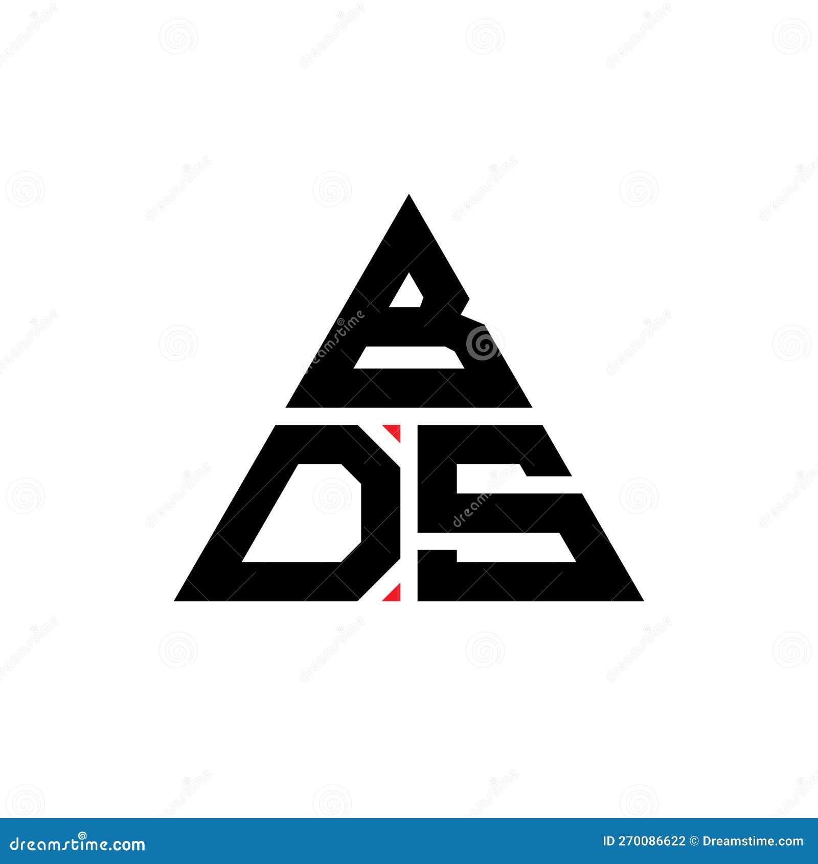 bds triangle letter logo  with triangle . bds triangle logo  monogram. bds triangle  logo template with red