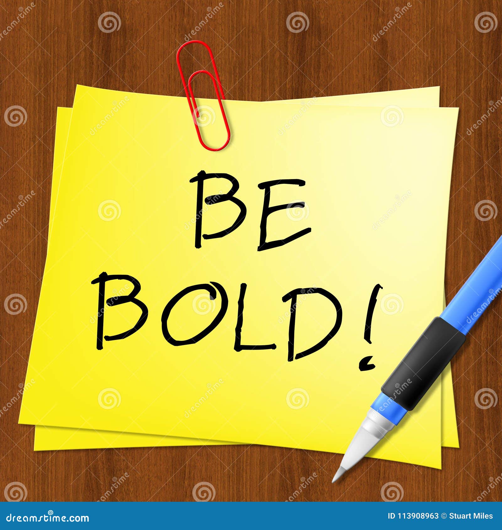 be bold message represents daring 3d 