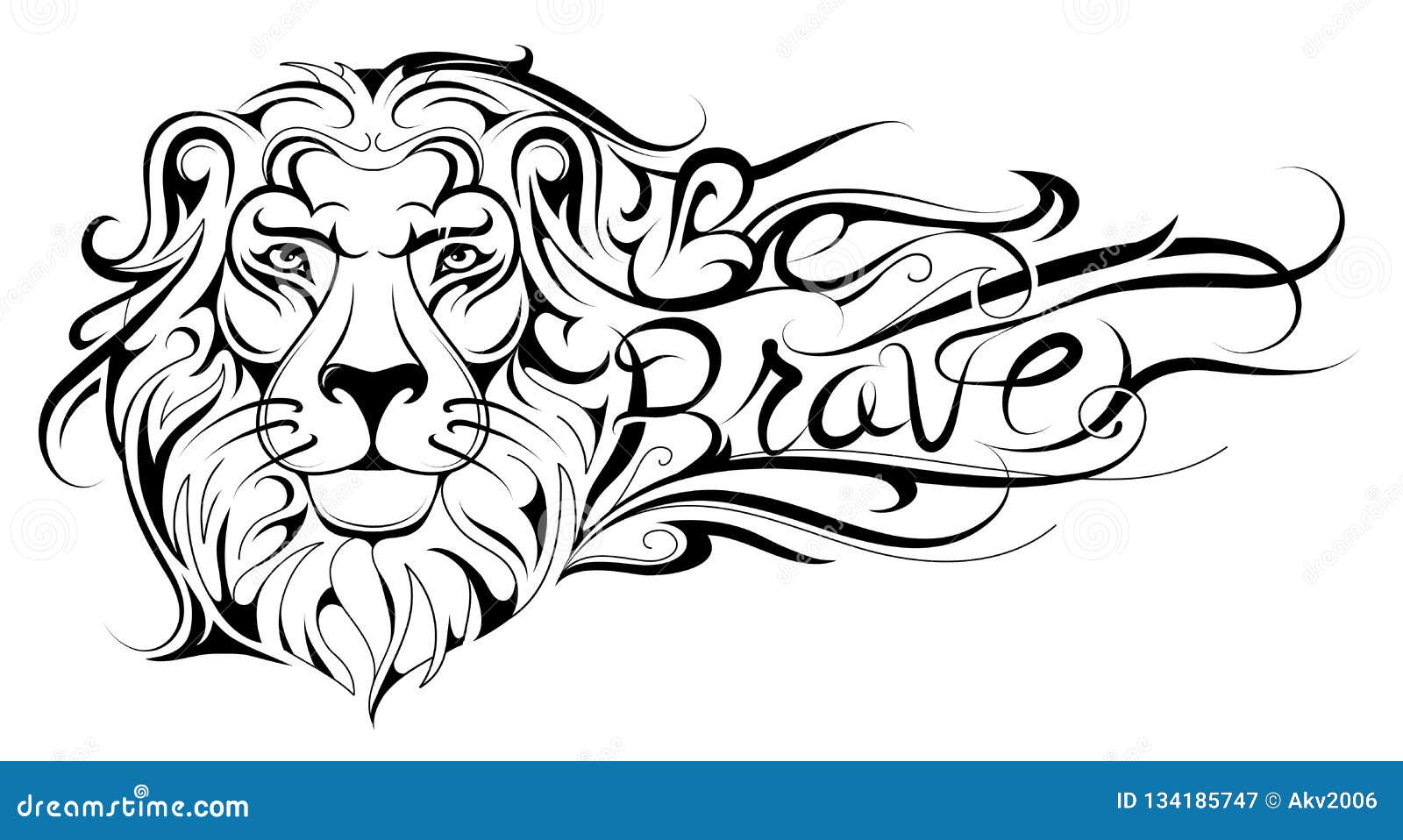 Tattoo design of lion vintage engraving Tattoo design of furious lion  vintage engraved illustration  CanStock