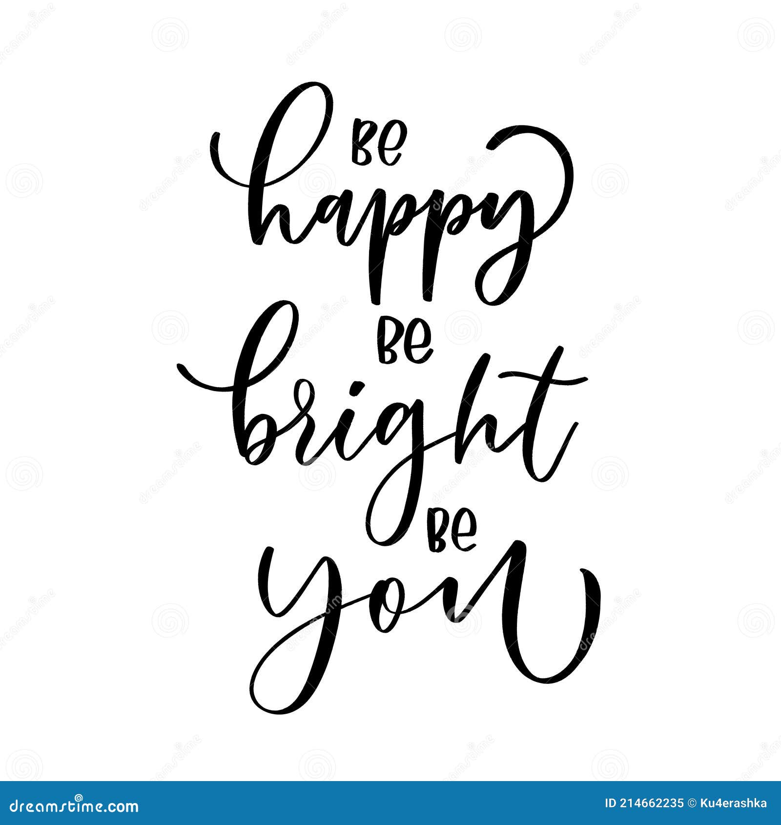 Premium Vector  Positive lettering be happy be bright be you