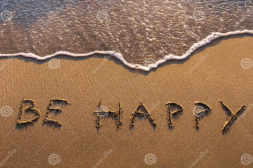 Be happy stock photo. Image of words, copyspace, postcard 31454754