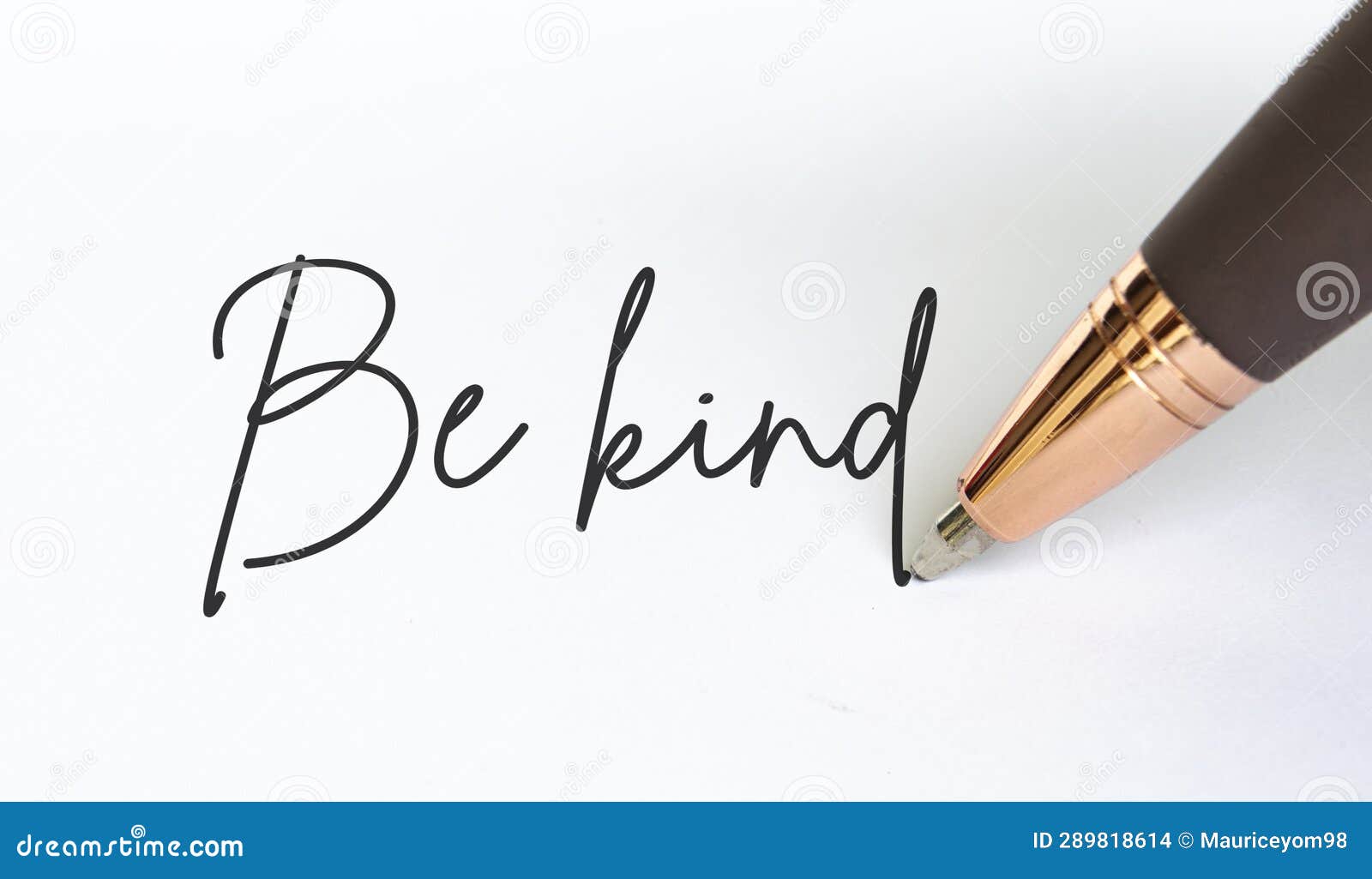 Be Kind Text Written on White Notepad. Motivational Concept. Stock ...