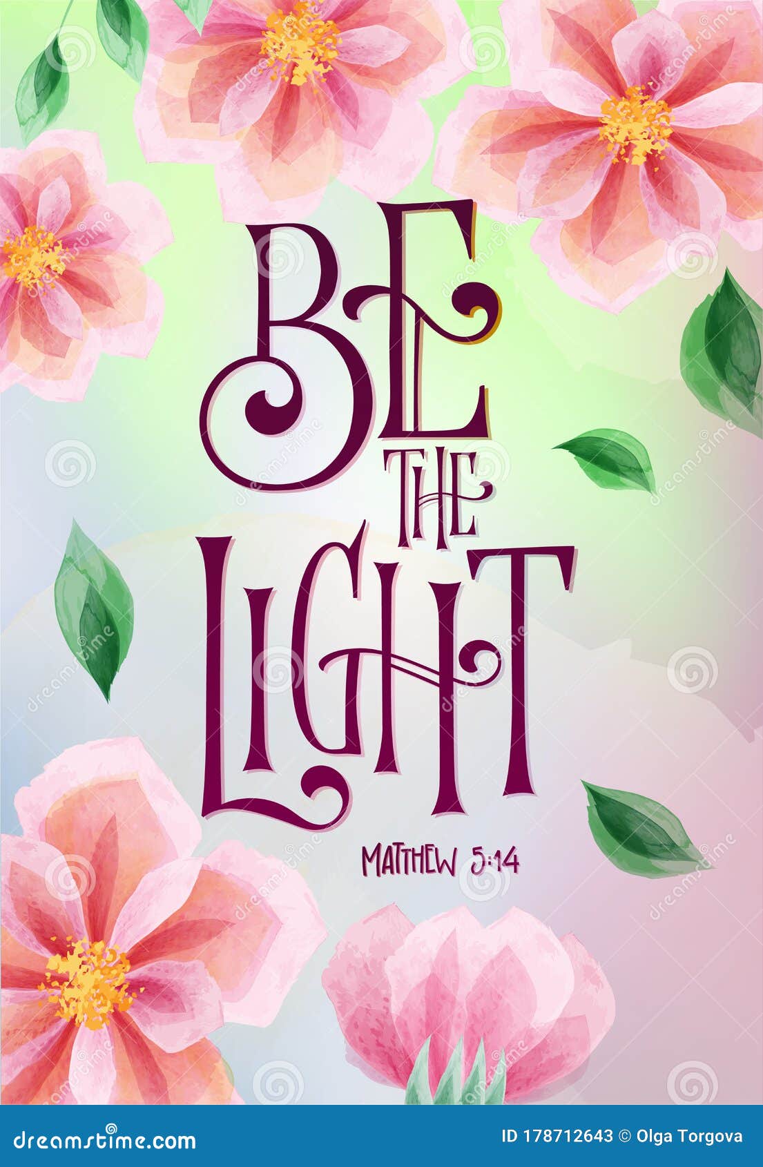 Be the Light - Hand Drawn Bible Quote Lettering Design. Psalm Biblical Motivational Phrase Stock Vector - Illustration of love, 178712643