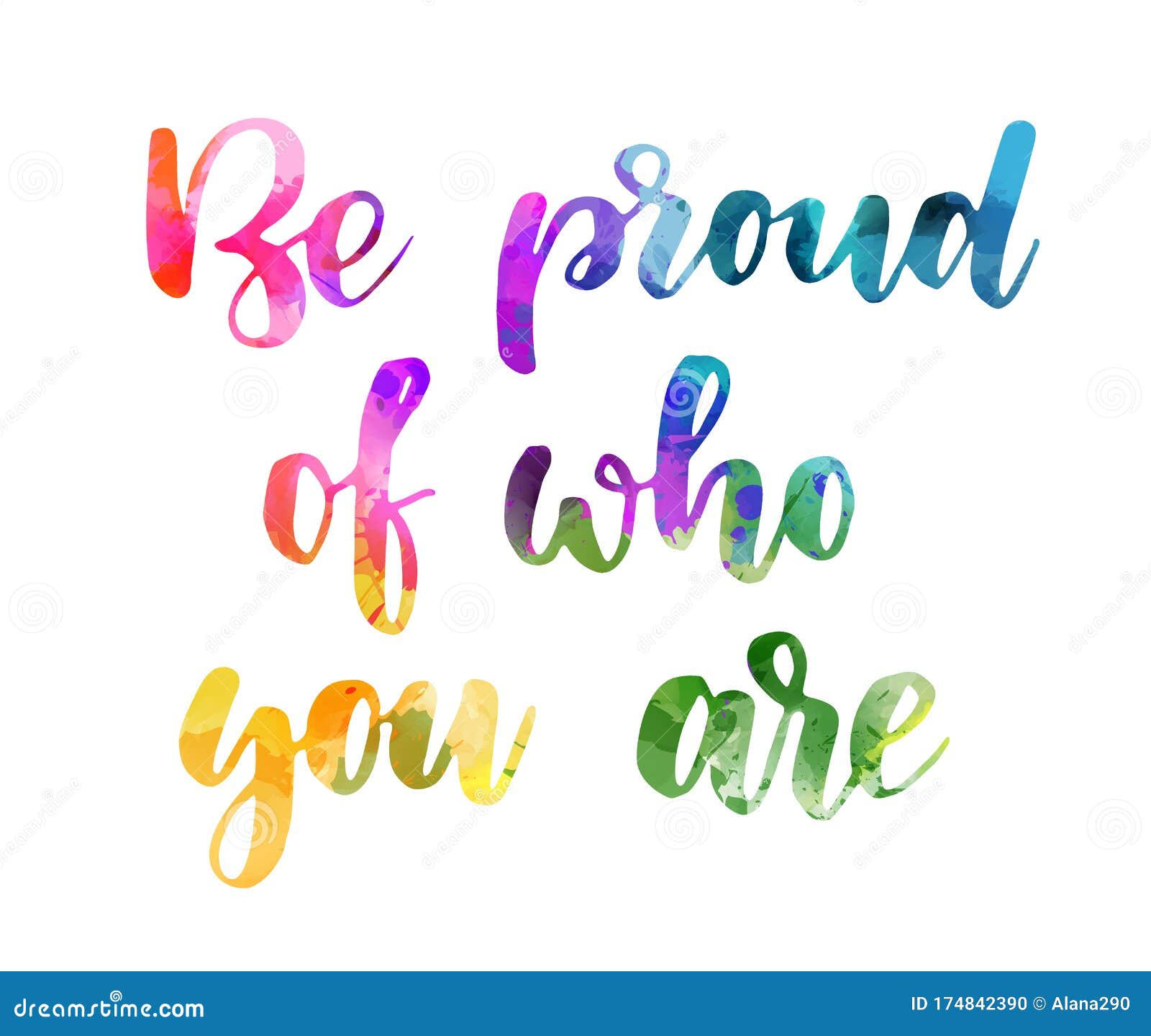 be proud of who you are lettering calligraphy