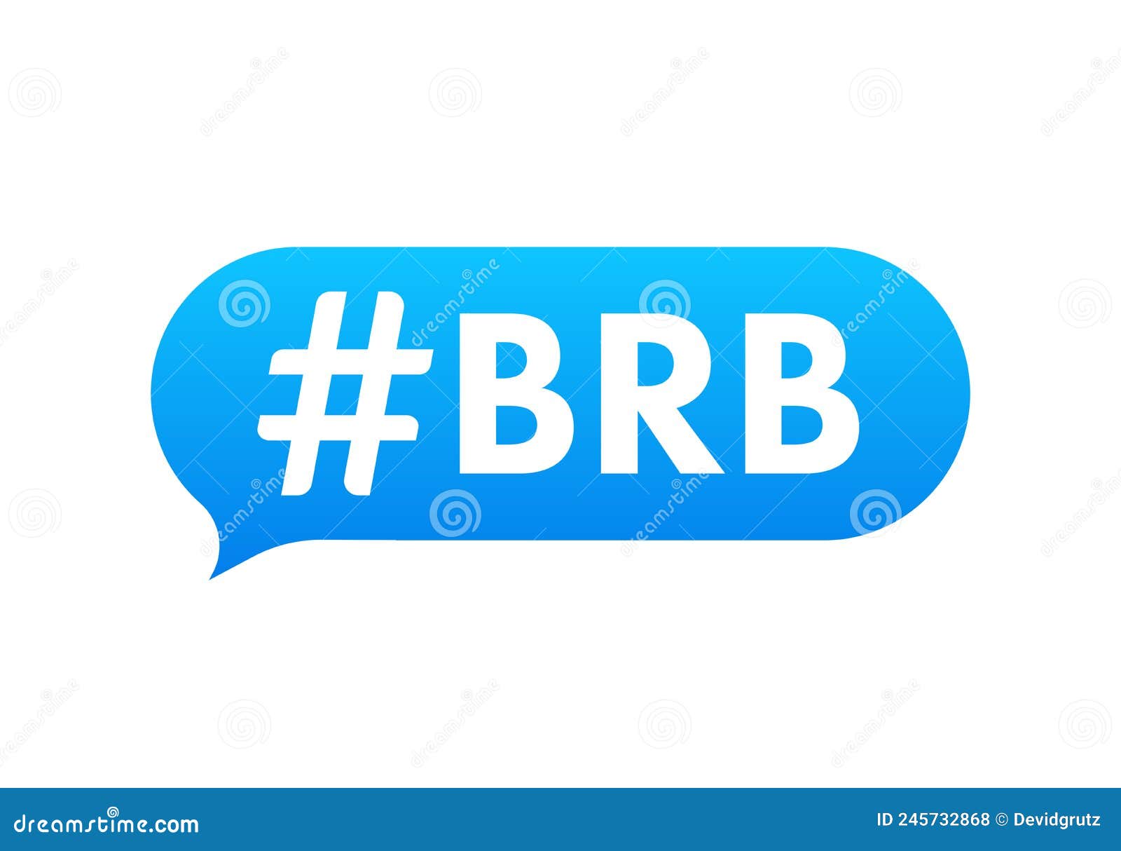 Abbreviation Brb Be Right Back Retro Stock Vector (Royalty Free) 1142251634