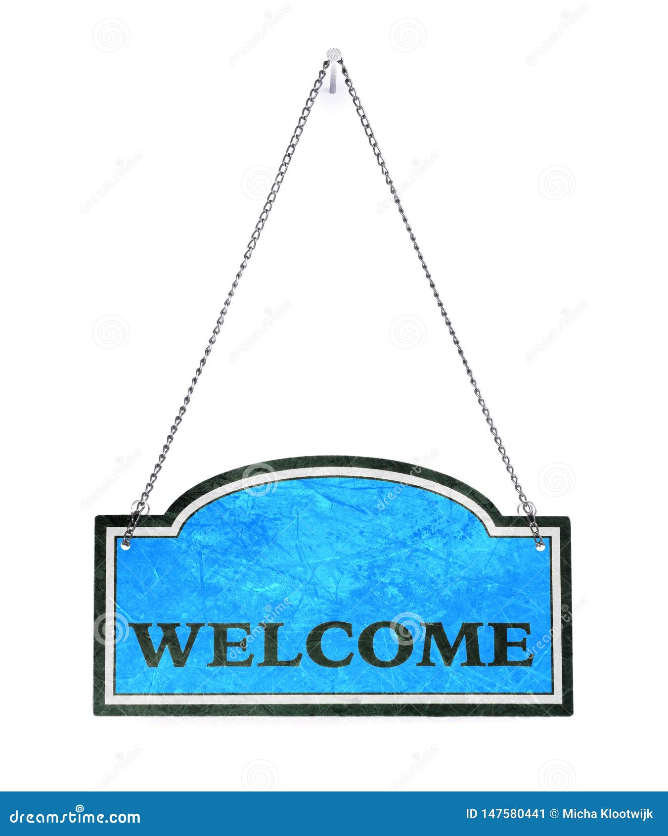 Be Welcome! Old Metal Sign Isolated Stock Image - Image of isolated ...