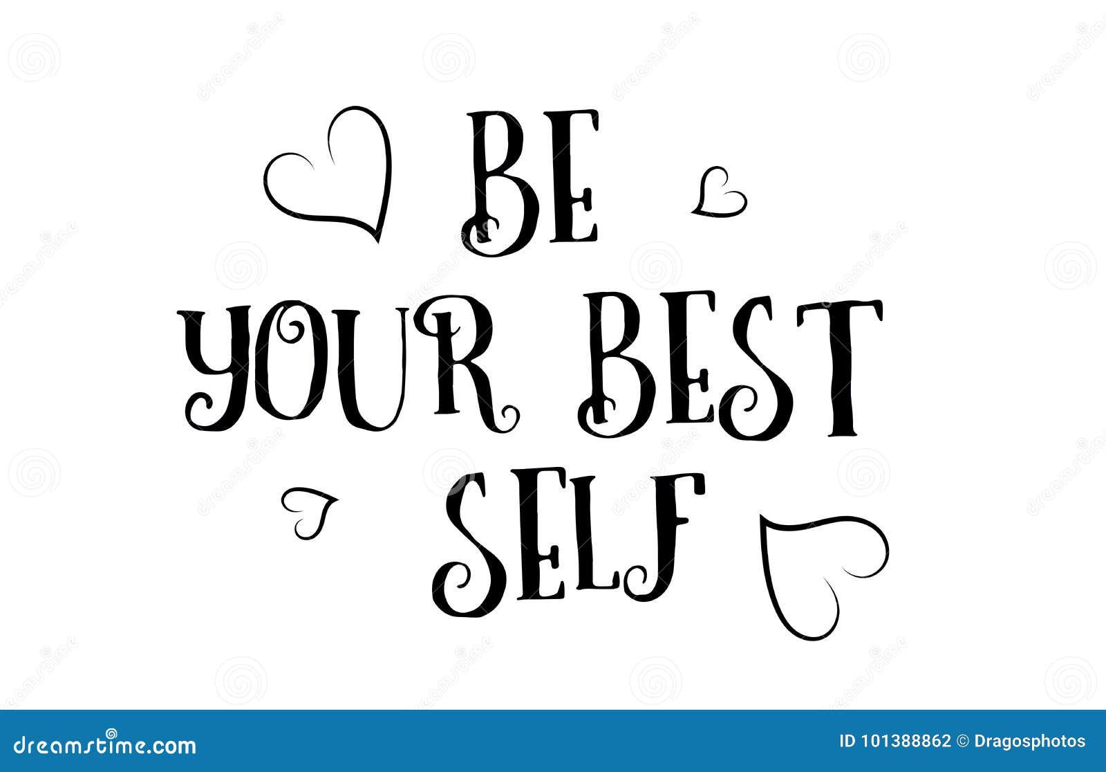 be your best self love quote logo greeting card poster 