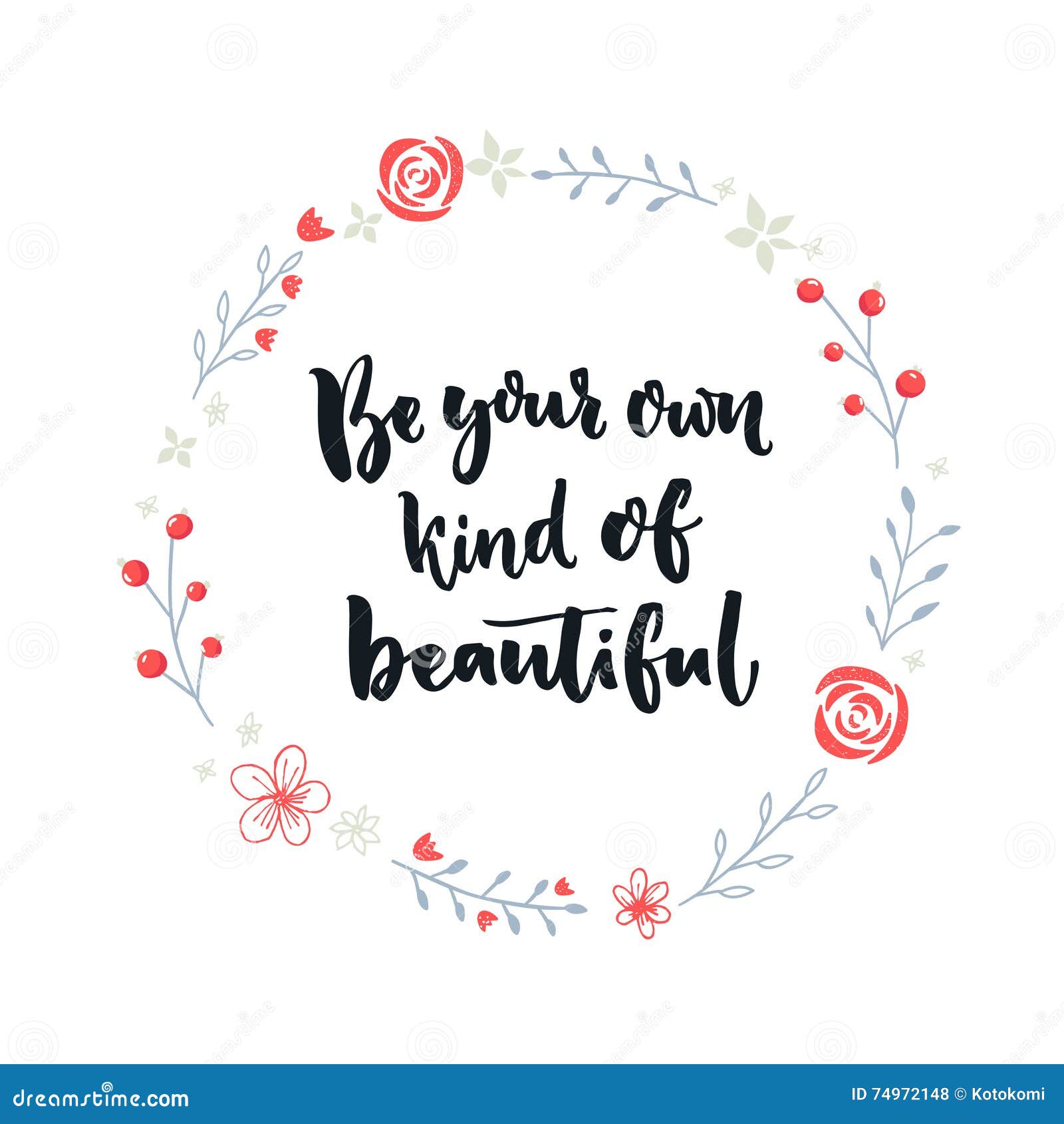 Royalty Free Vector Download Be Your Own Kind Beautiful Inspirational Quote About Self esteem