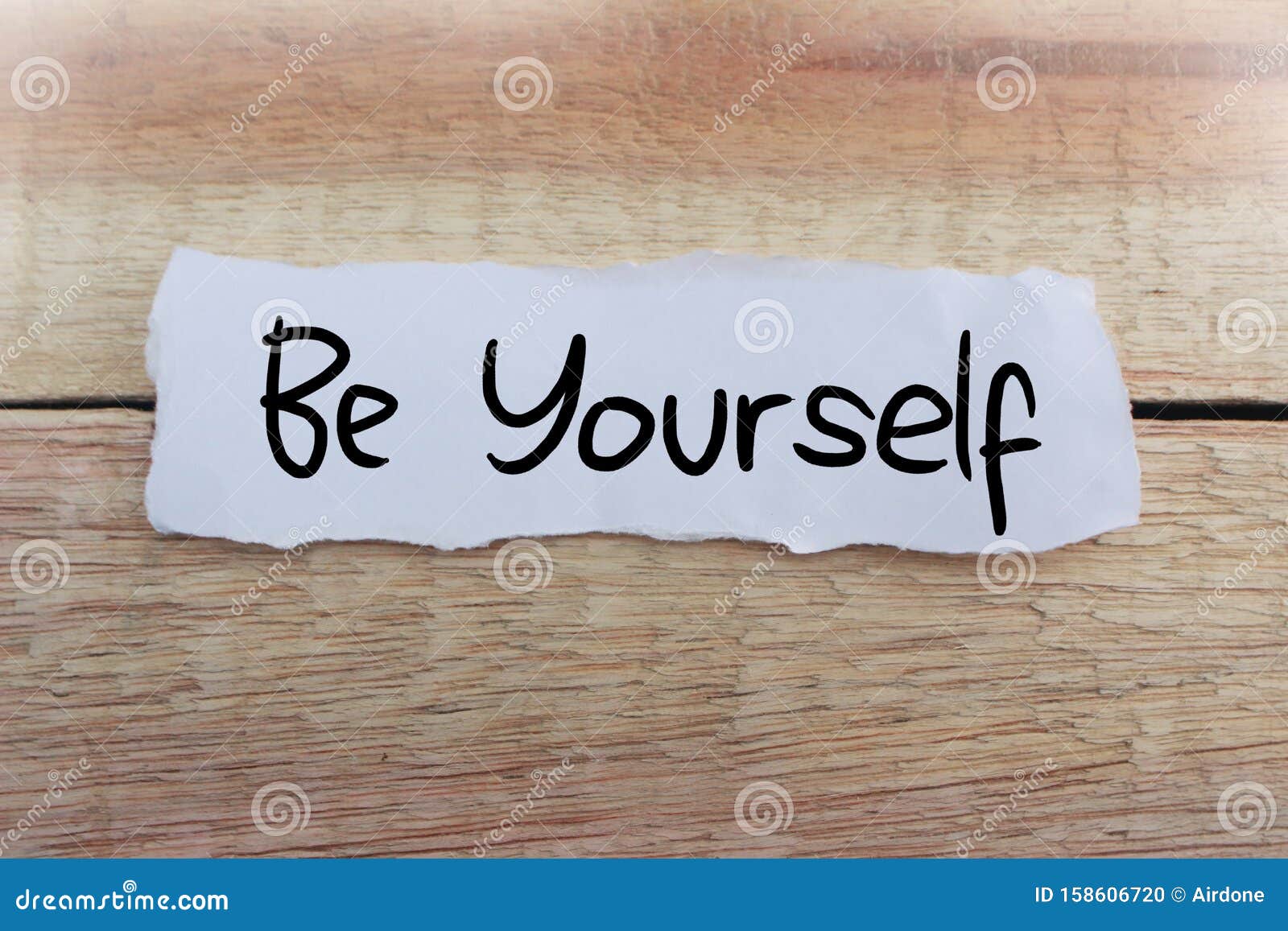 be yourself, motivational business words quotes concept
