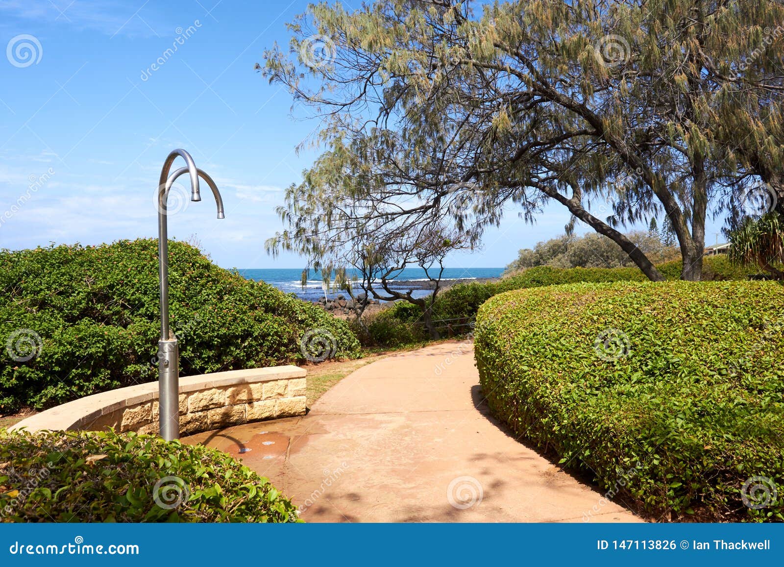 Beach Access By Pathway With Public Showers And Gardens