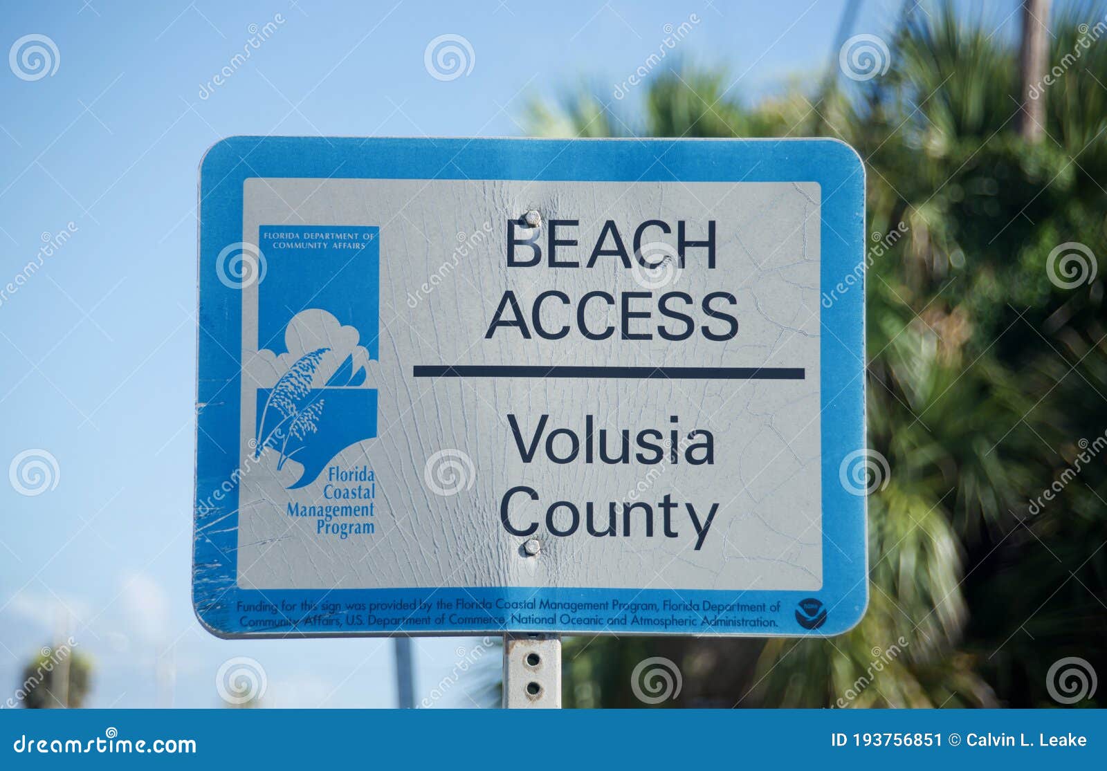 Beach Access Volusia County, Daytona Beach, Florida Editorial Photo