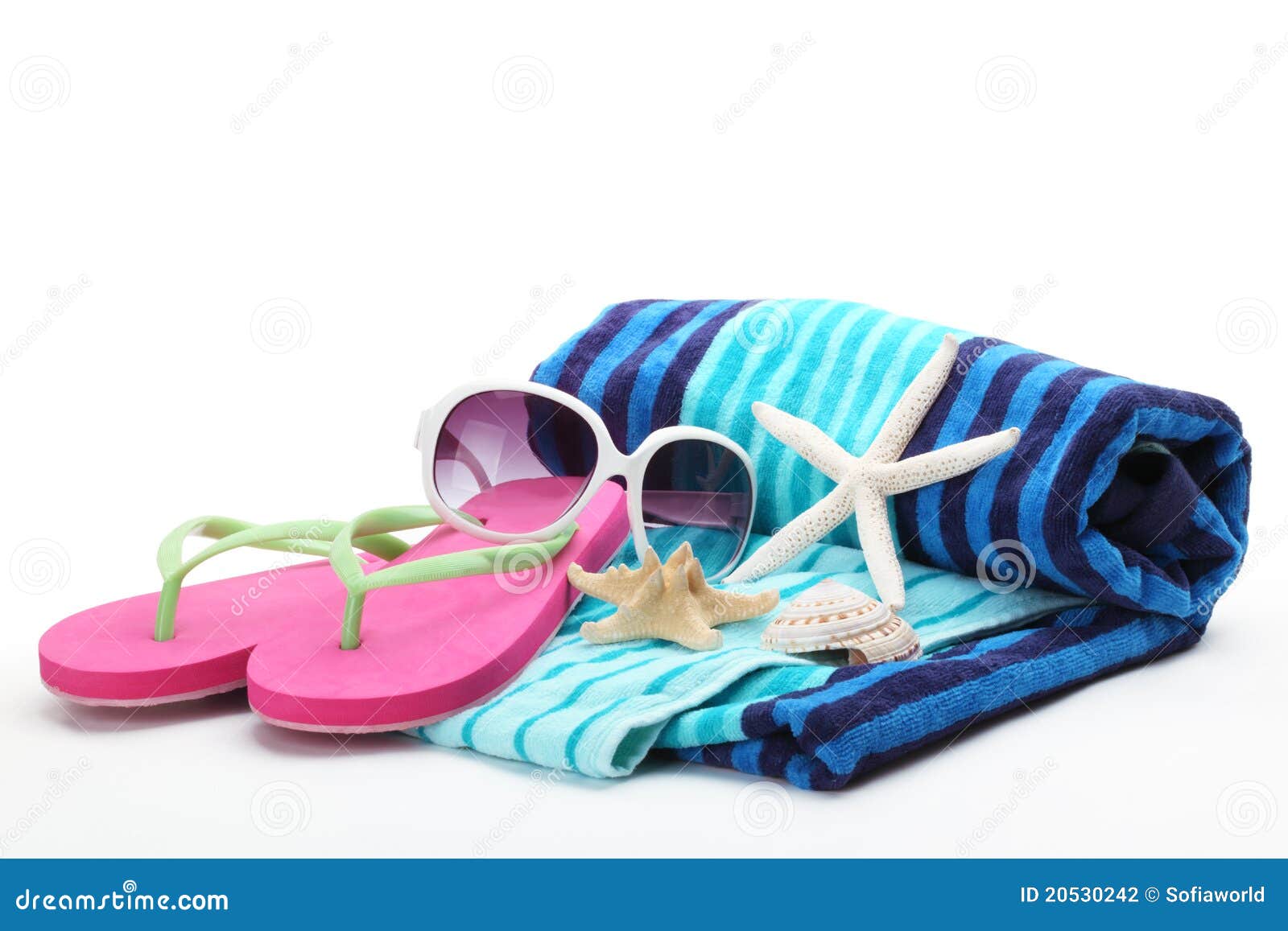 Beach accessories stock photo. Image of pink, towel, travel 20530242