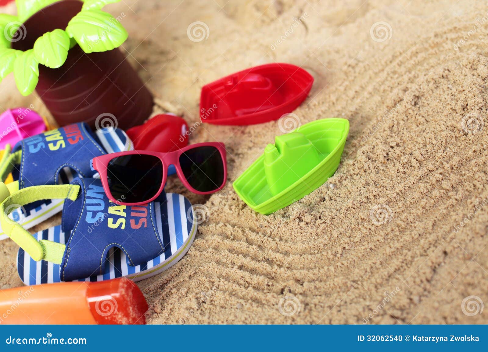 Beach accessories for baby stock photo. Image of holiday 32062540