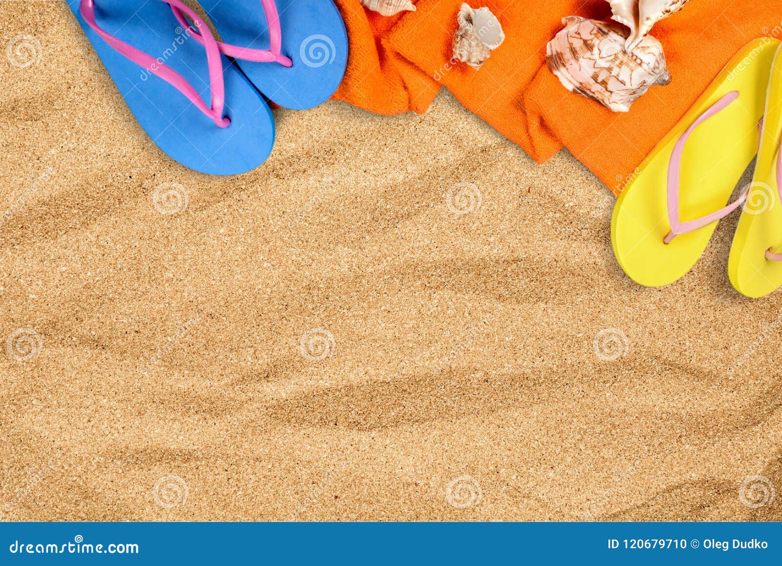 Beach accessories on sand stock photo. Image of destinations - 120679710