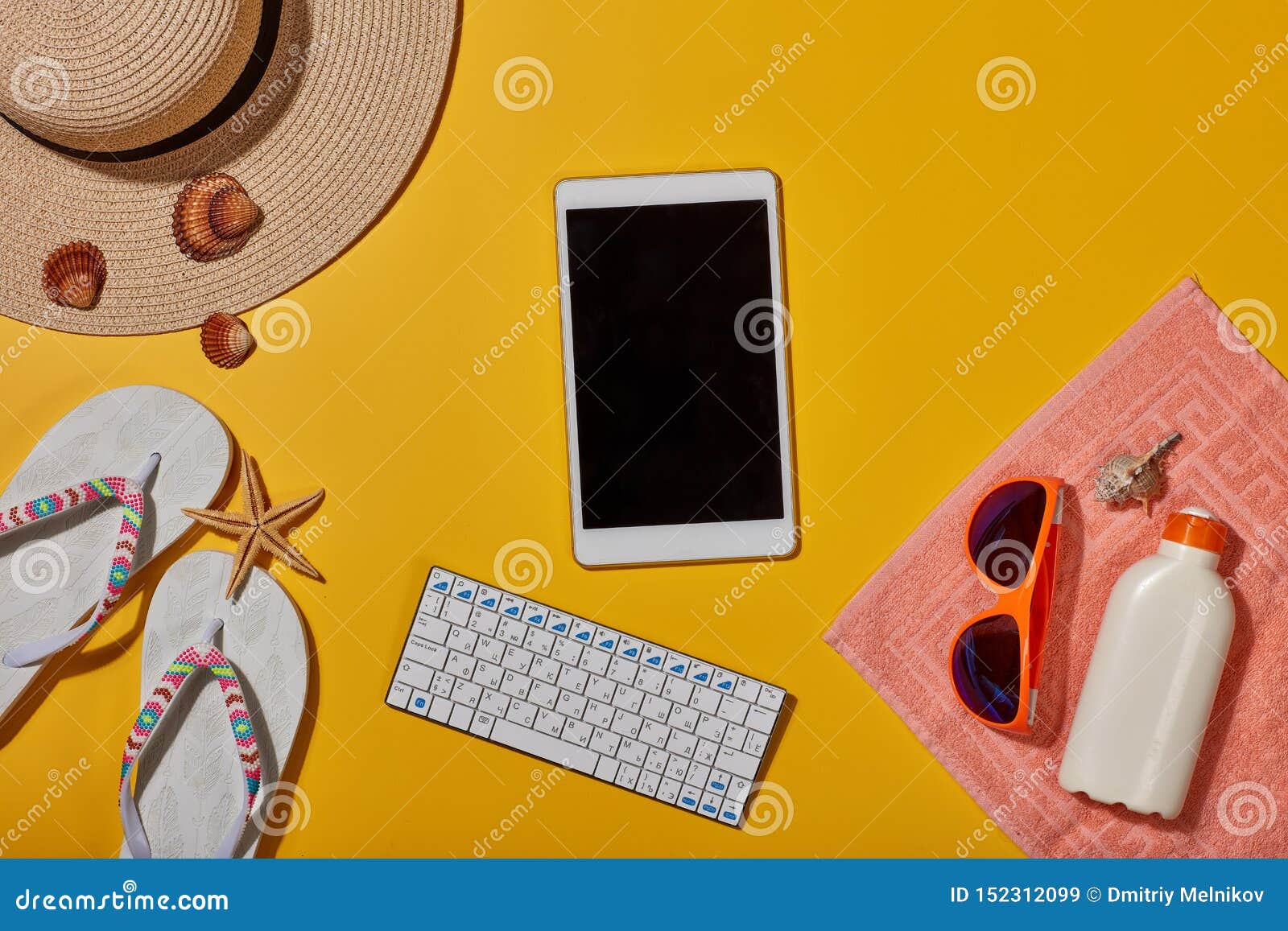 Beach Accessories, Sea Vacation Stock Image - Image of accessory, flop ...