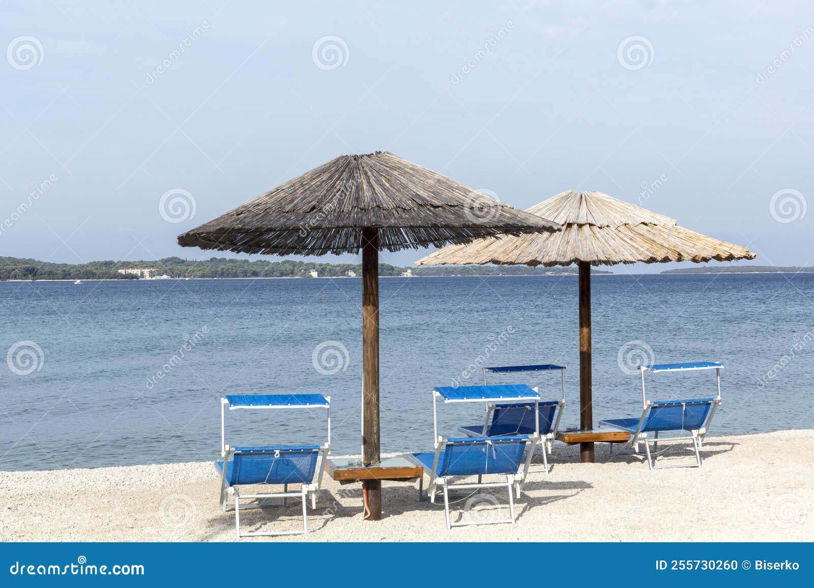 Beach at the Adriatic Sea in the Morning Stock Photo - Image of ...