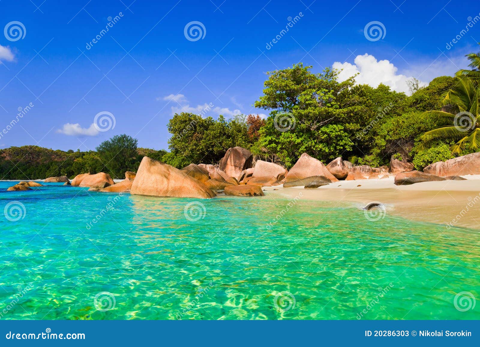 beach anse lazio at seychelles