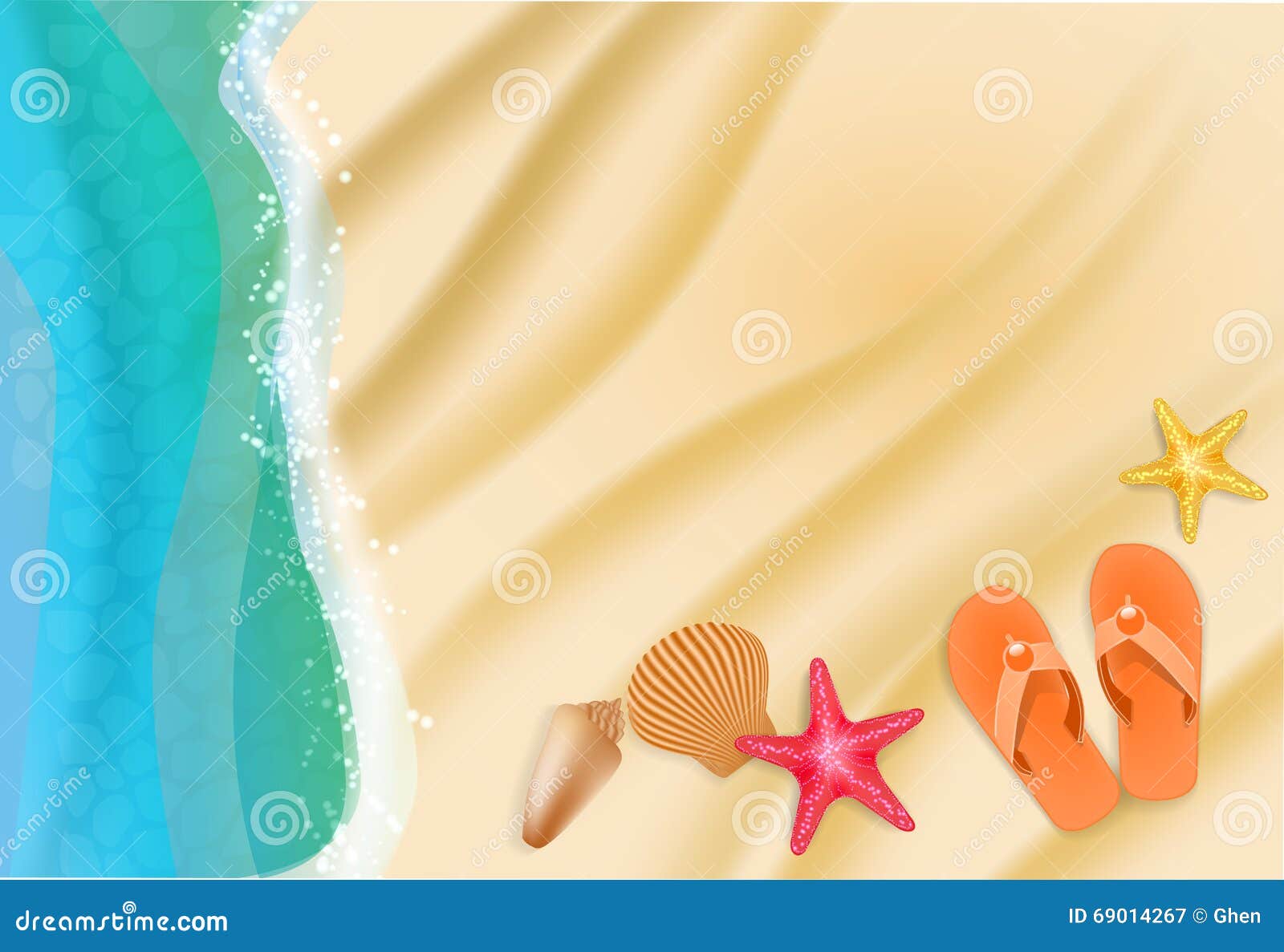 Beach background stock vector. Illustration of sand, resort 69014267