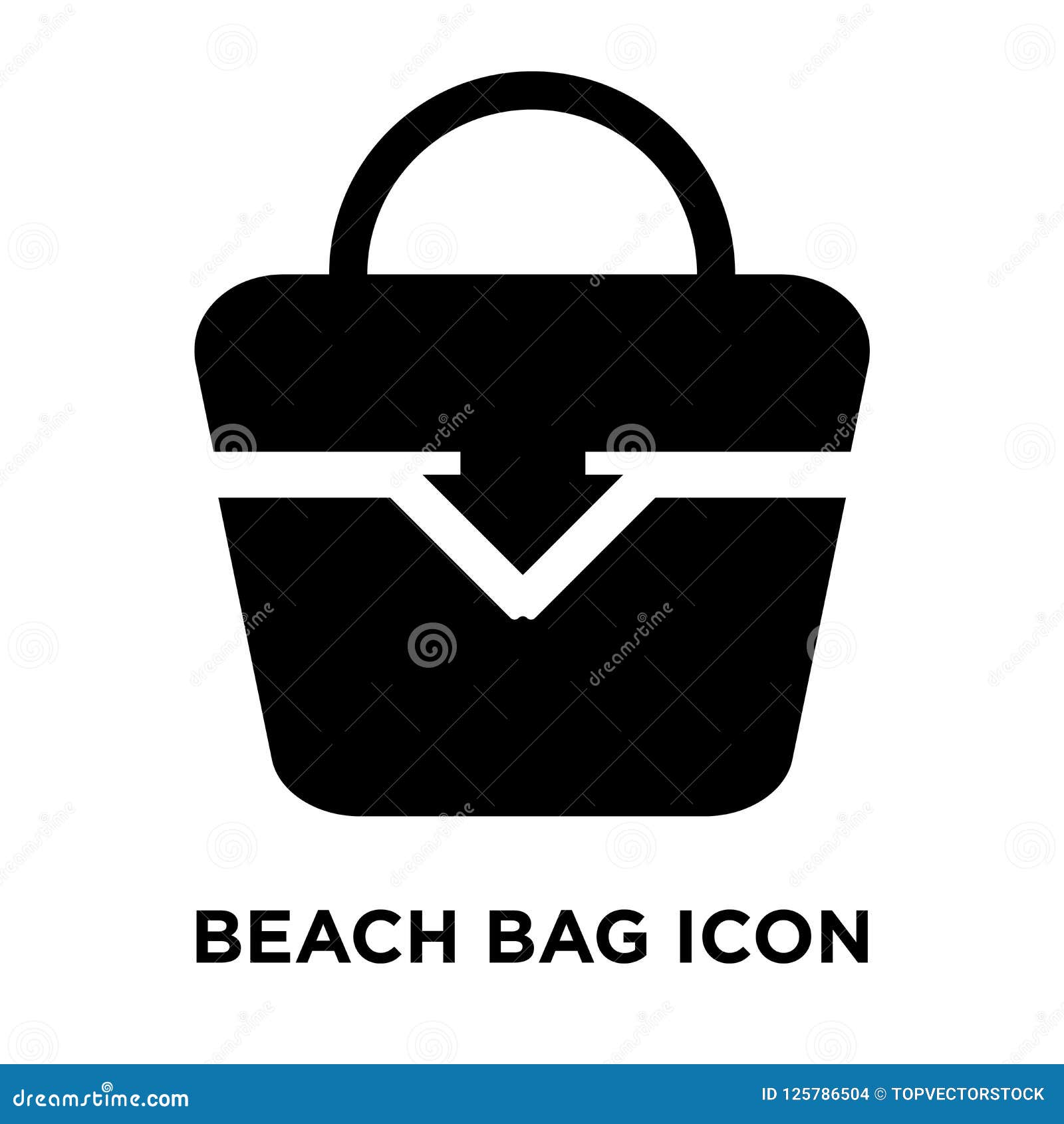 Beach Bag Icon Vector Isolated on White Background, Logo Concept Stock ...