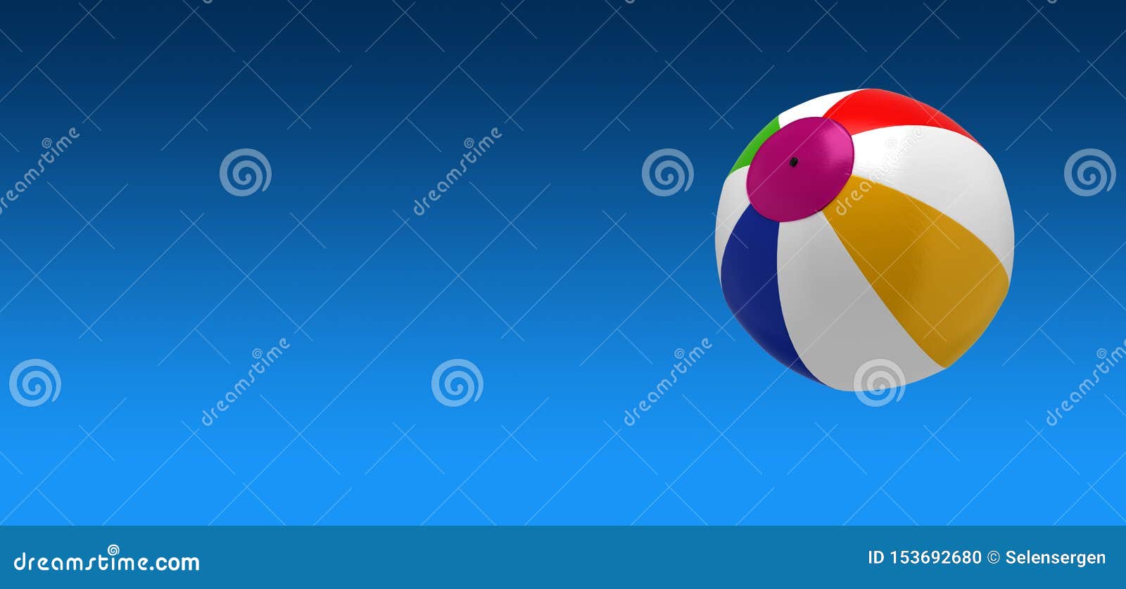 A beach ball on air stock illustration. Illustration of travel 153692680