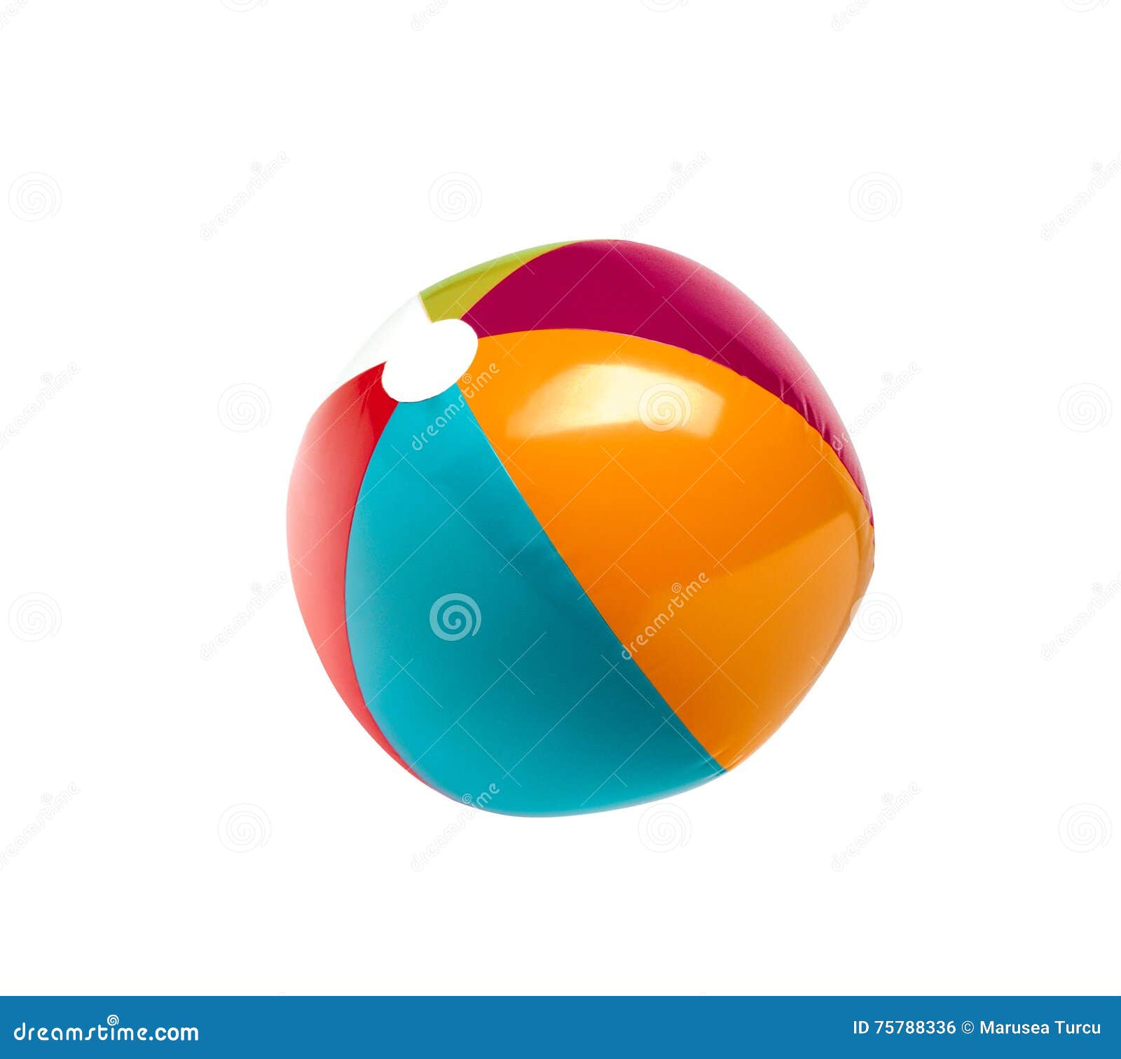 Beach ball stock photo. Image of ball, orange, rubber 75788336