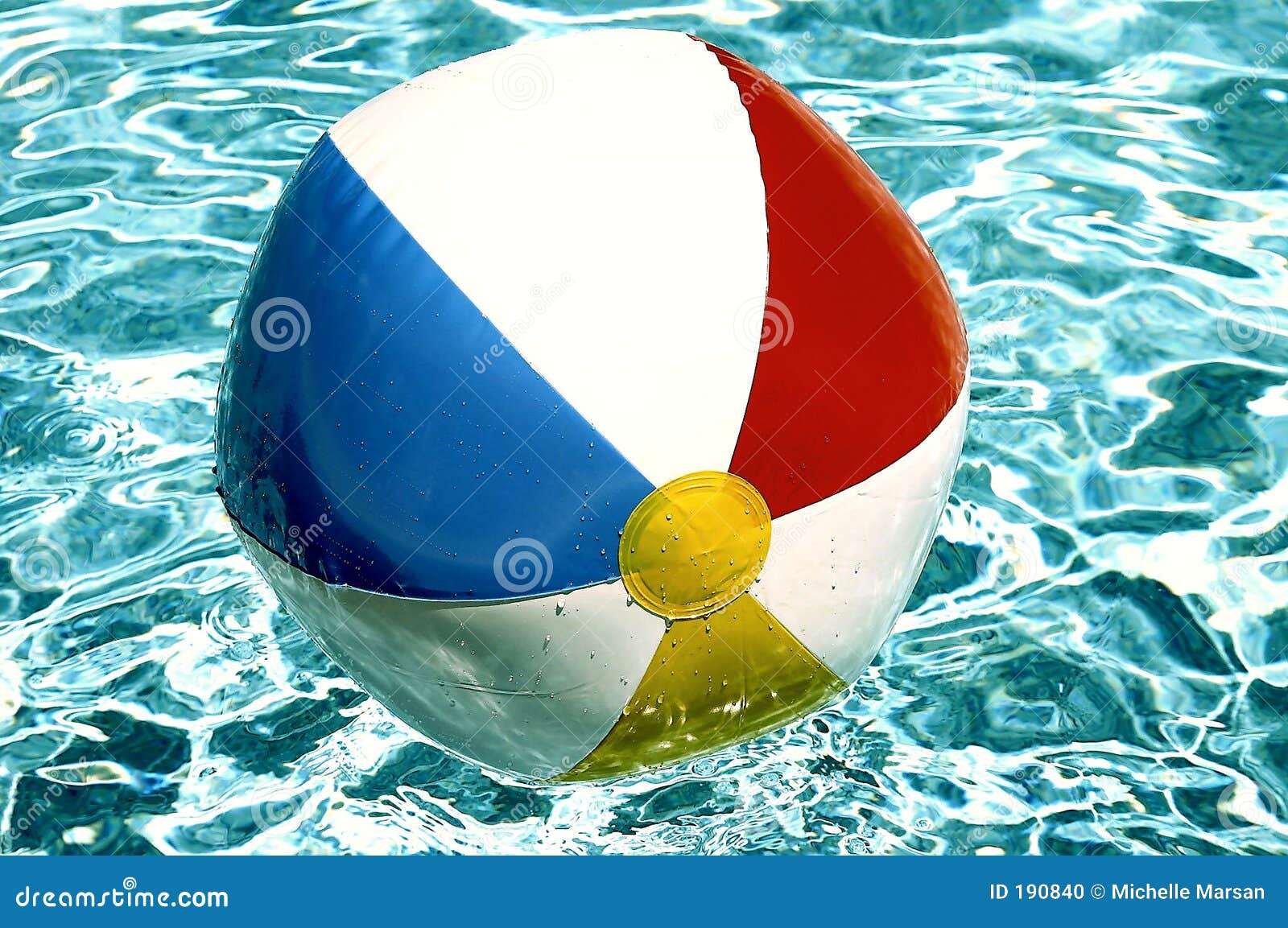 Beach Ball in Swimming Pool Stock Photo Image of summer, white 190840