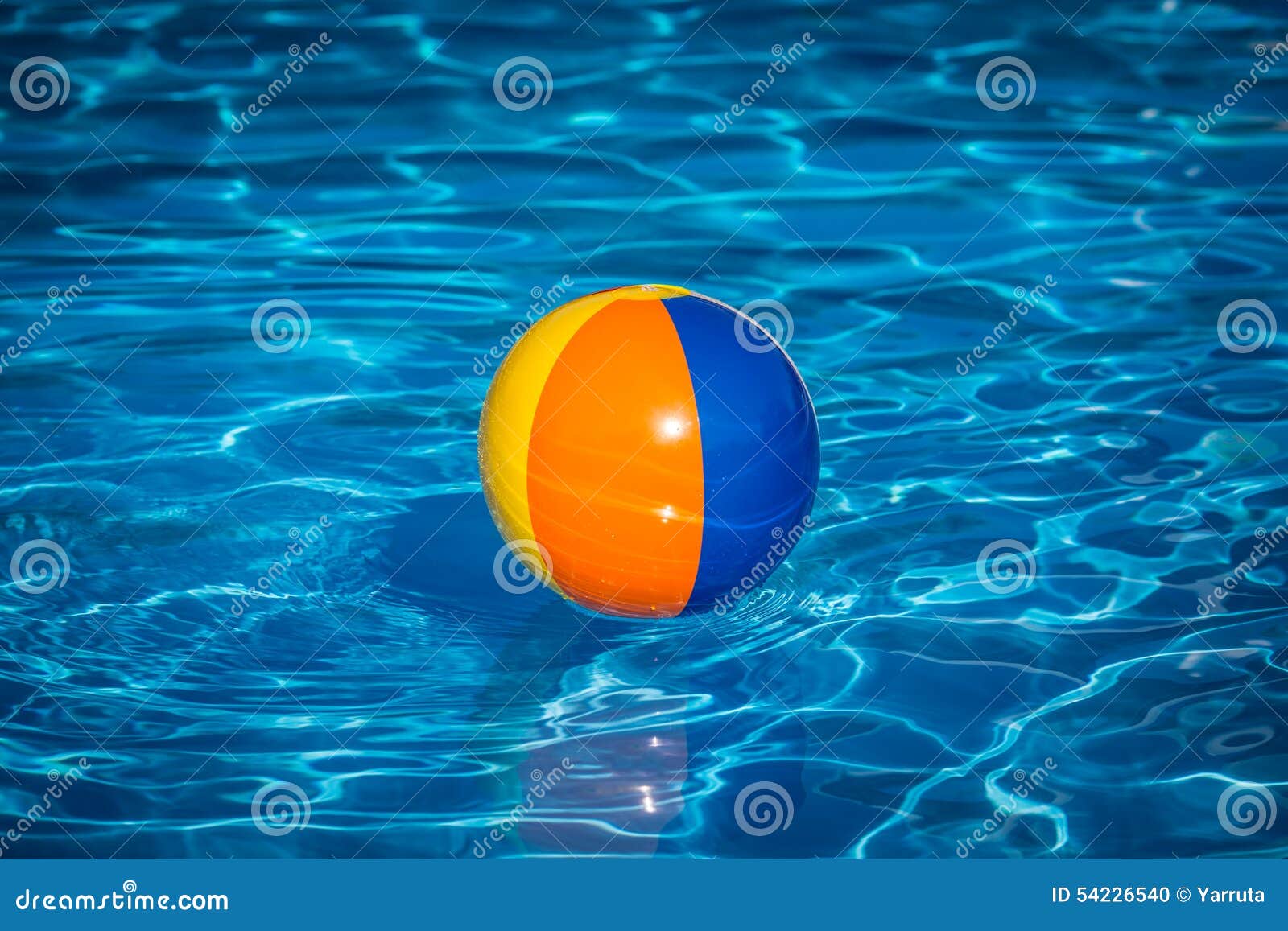 Beach Ball in Swimming Pool Stock Photo Image of water, item 54226540