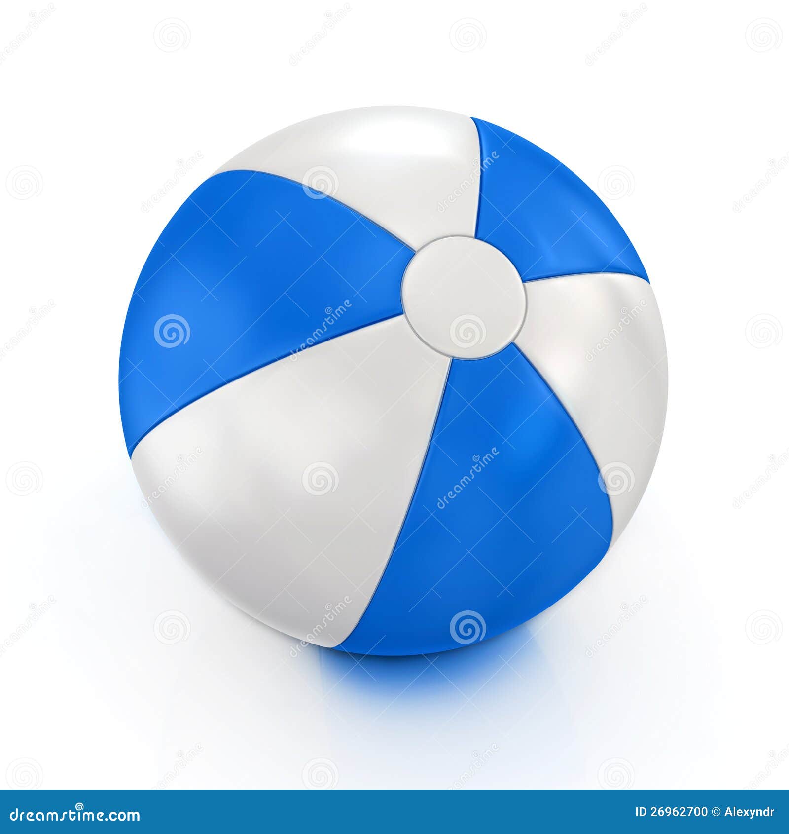Beach Ball On White Background Stock Illustration Illustration of
