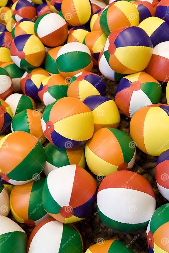 Beach Balls! stock image. Image of beach, rainbow, colorful 5965439