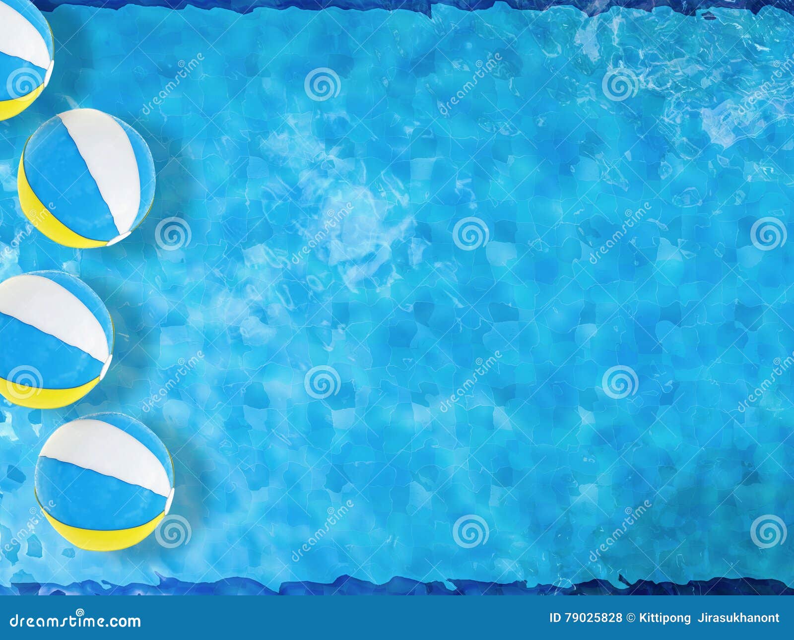 Beach Balls Floating on Pool Stock Photo Image of ocean, copy 79025828