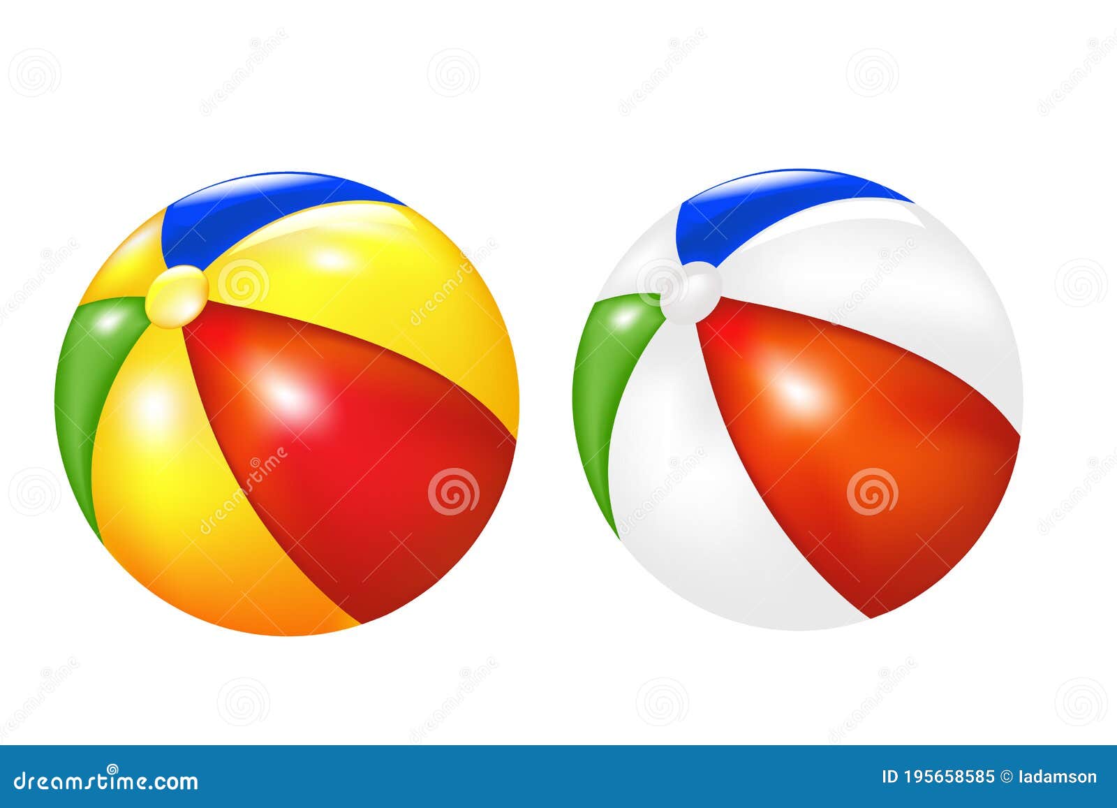 Beach Balls stock vector. Illustration of summer, funny 195658585