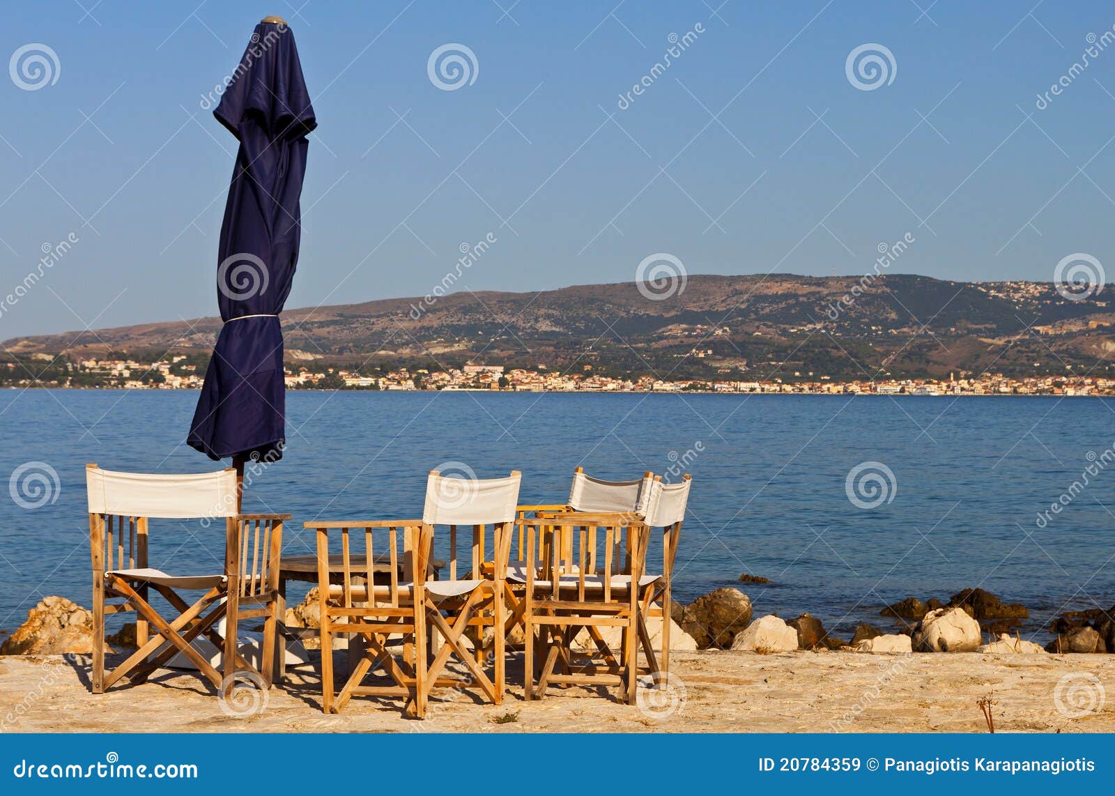 Beach Bar at Kefalonia Island in Greece Stock Image Image of europe