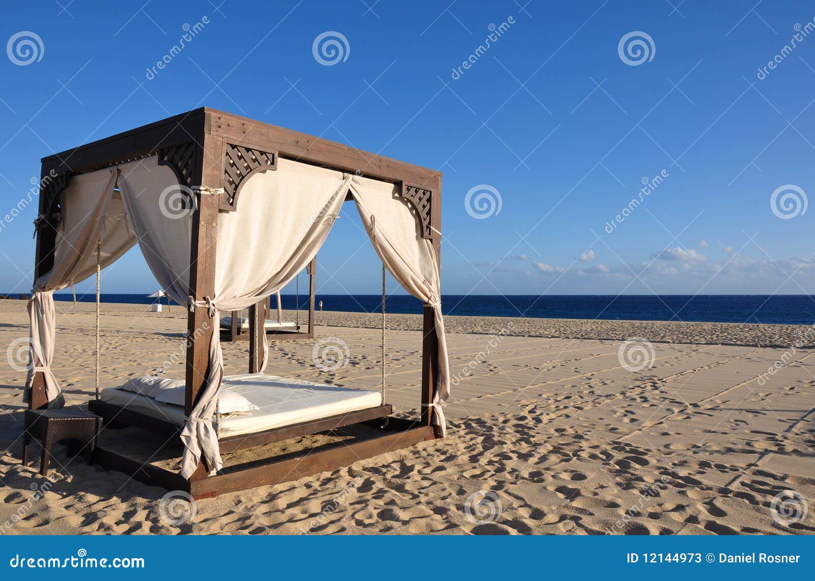 Beach Bed stock image. Image of resort, beach, baja, lucas 12144973