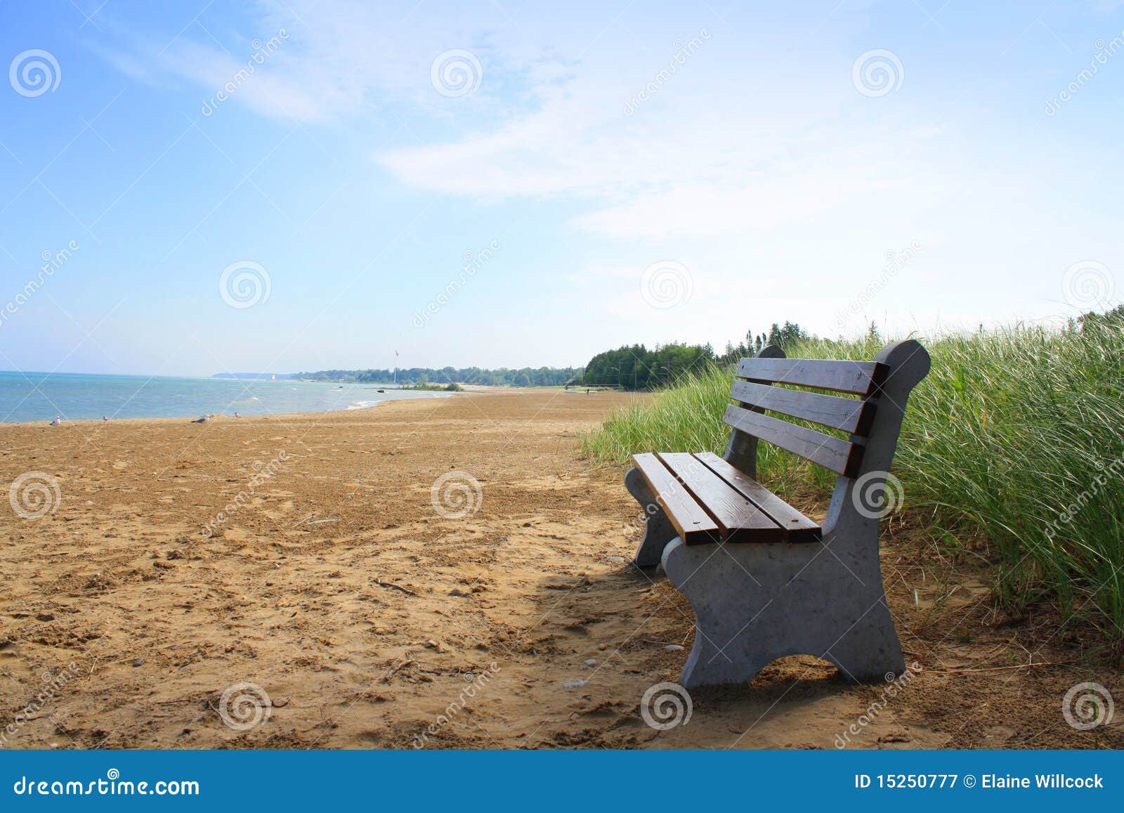 Beach bench stock image. Image of sand, beach, peaceful 15250777