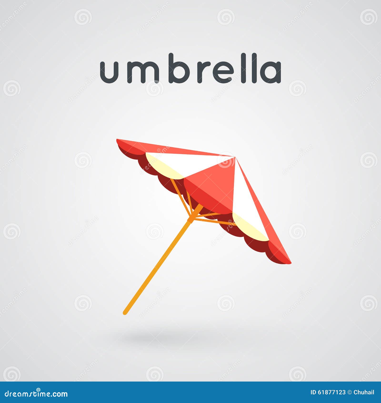 Beach big umbrella stock vector. Illustration of dictionary 61877123