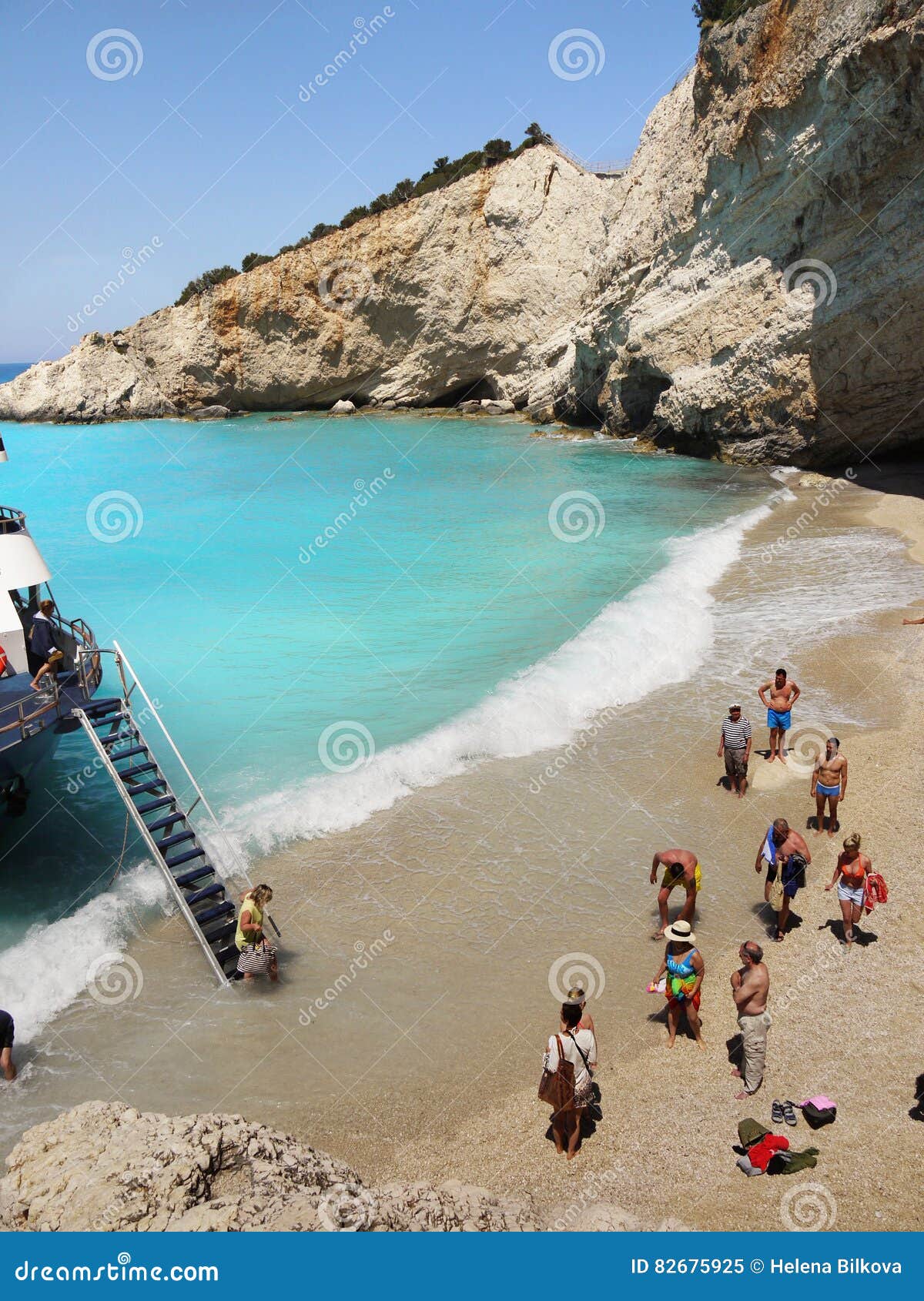 Beach, Blue Sea Boat Trip editorial image. Image of beach - 82675925